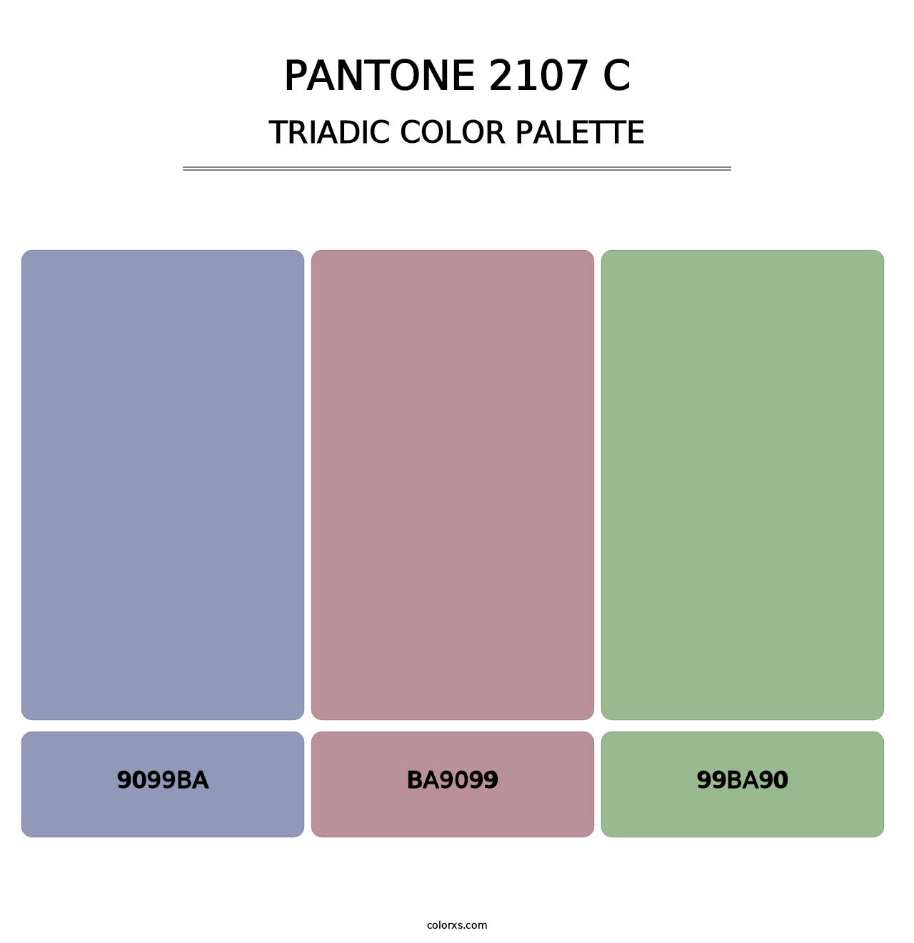 PANTONE 2107 C - Triadic Color Palette