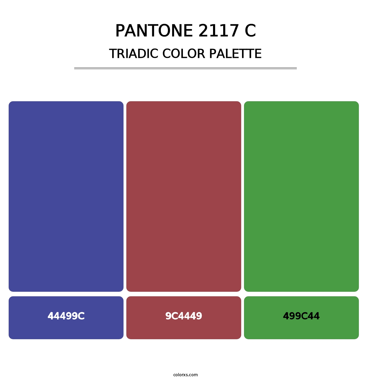PANTONE 2117 C - Triadic Color Palette