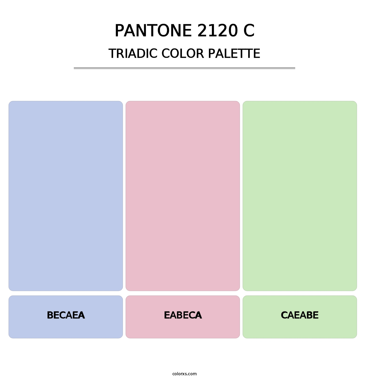 PANTONE 2120 C - Triadic Color Palette