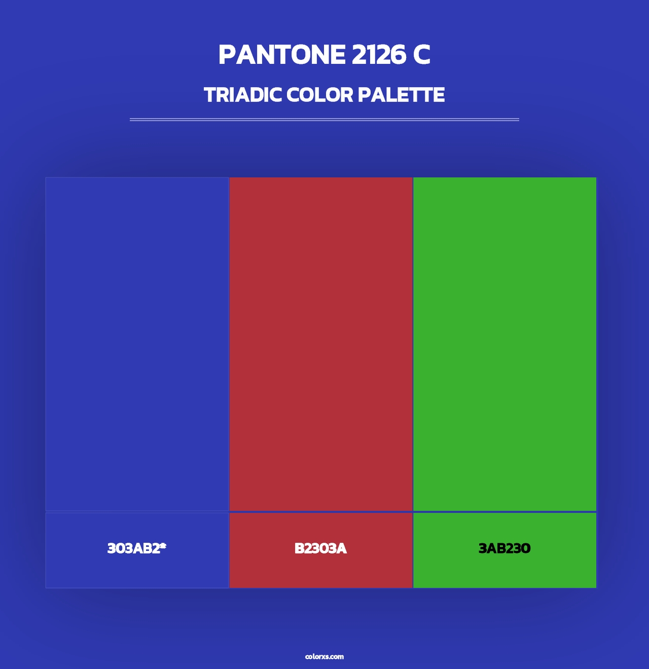 PANTONE 2126 C - Triadic Color Palette