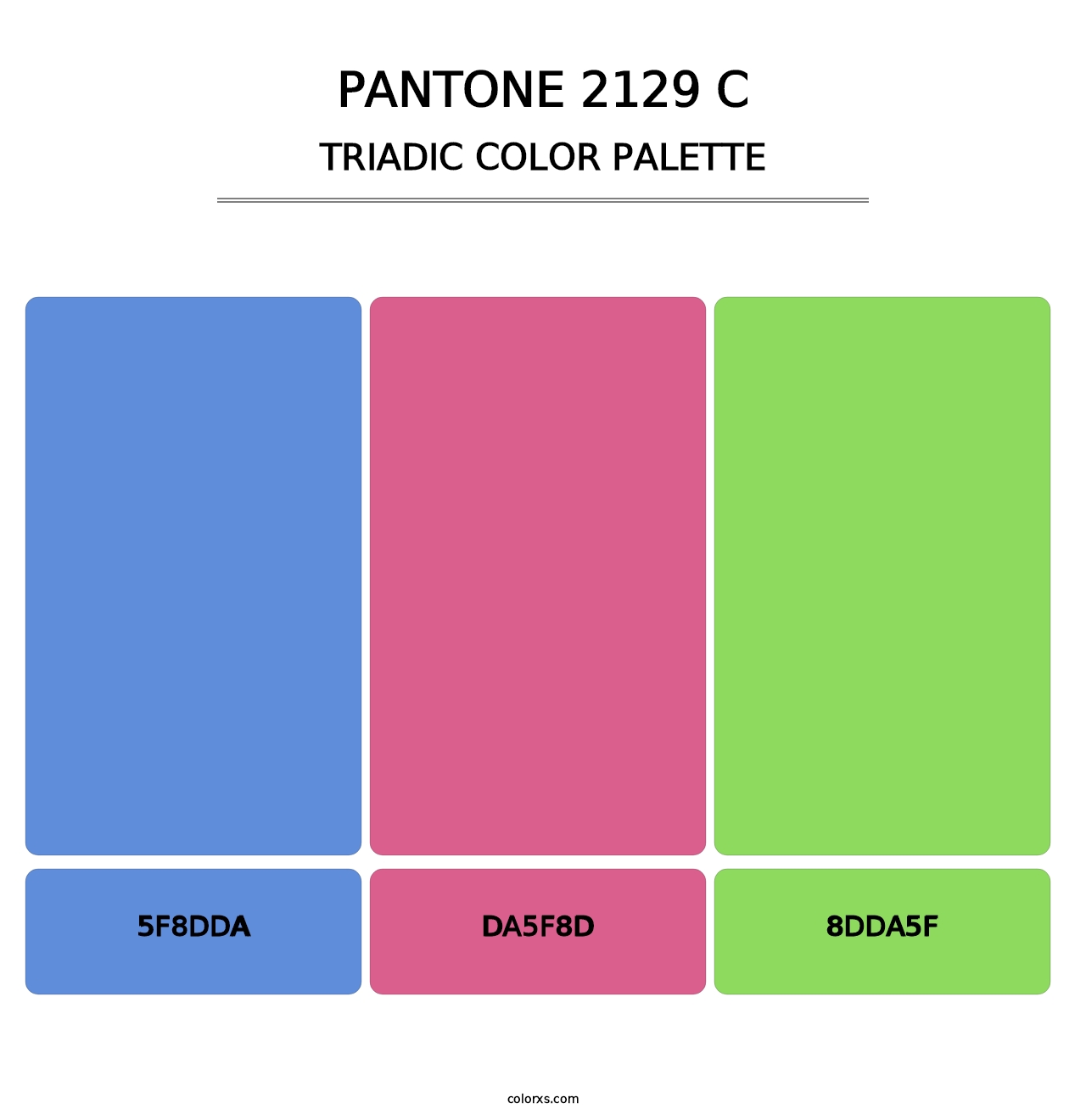 PANTONE 2129 C - Triadic Color Palette
