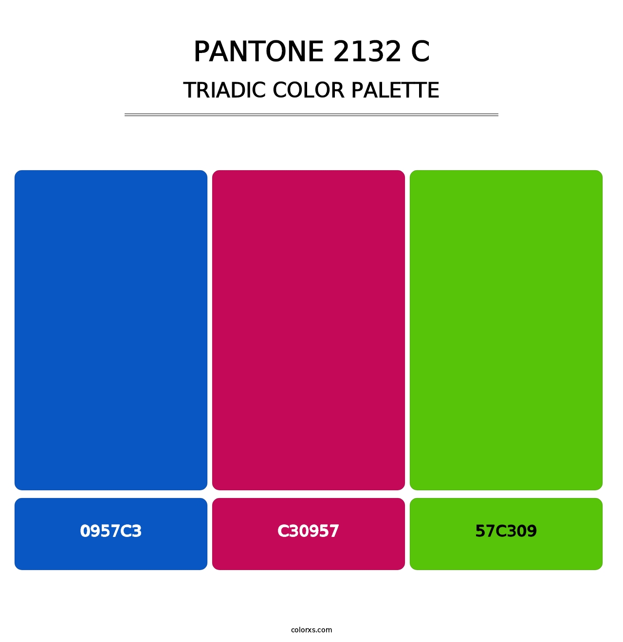PANTONE 2132 C - Triadic Color Palette