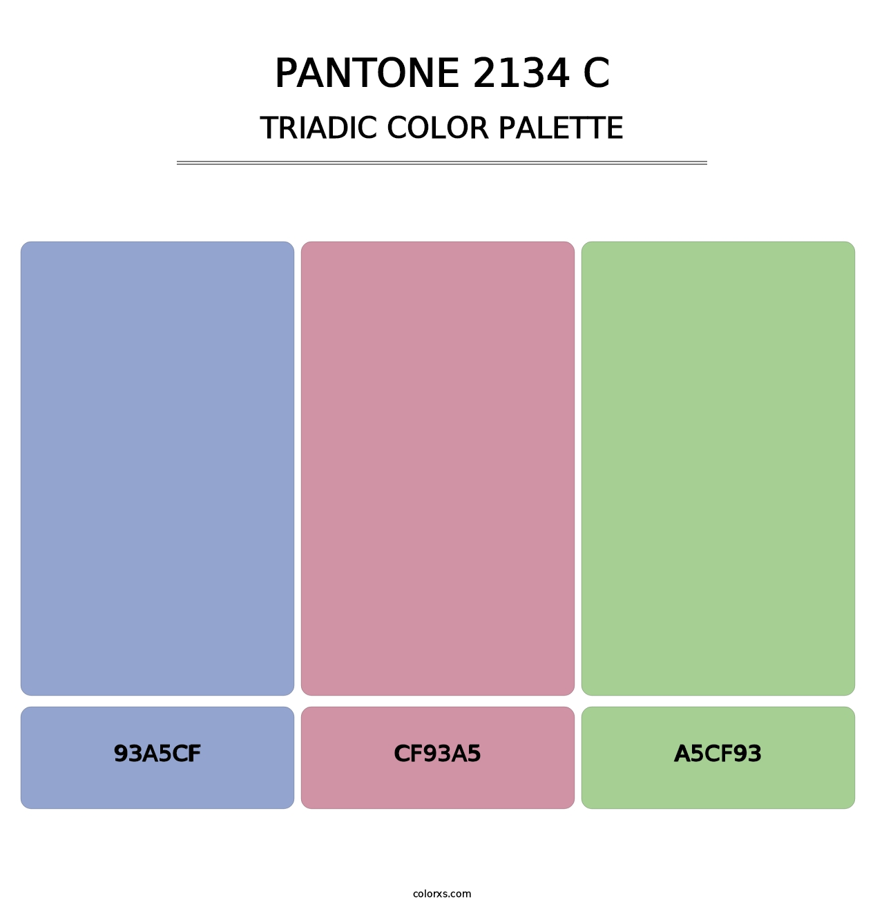 PANTONE 2134 C - Triadic Color Palette