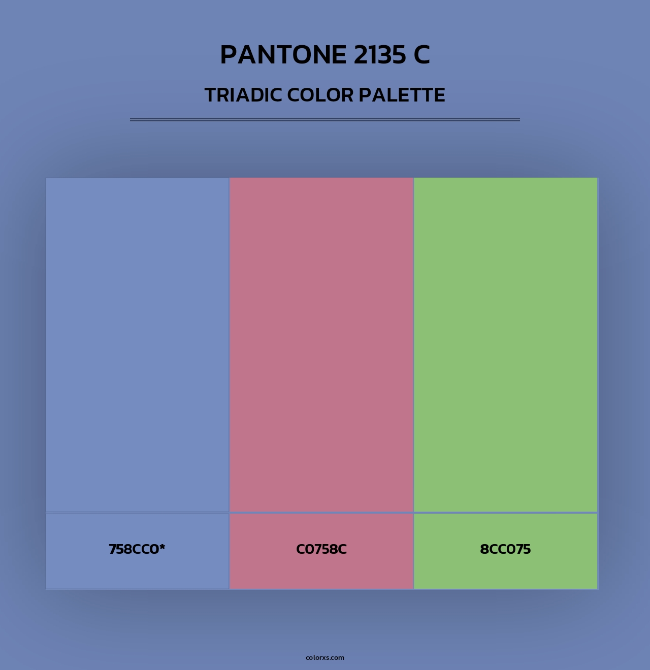 PANTONE 2135 C - Triadic Color Palette