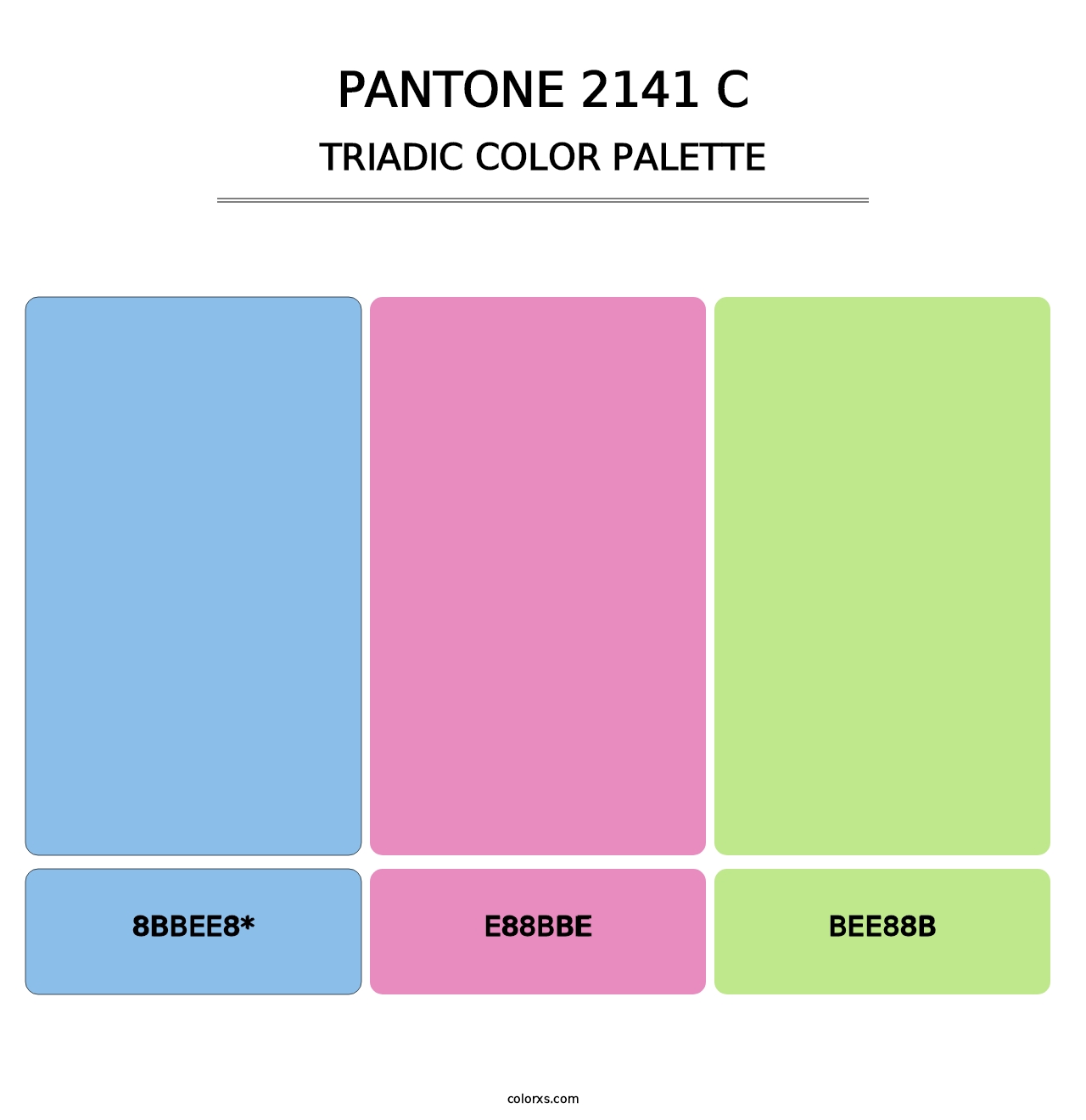 PANTONE 2141 C - Triadic Color Palette