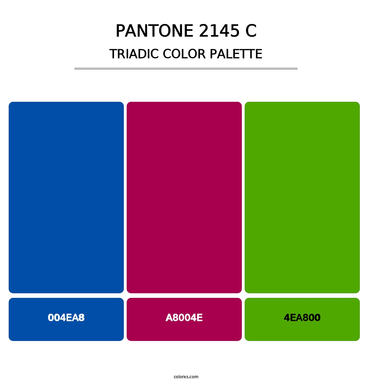 PANTONE 2145 C - Triadic Color Palette