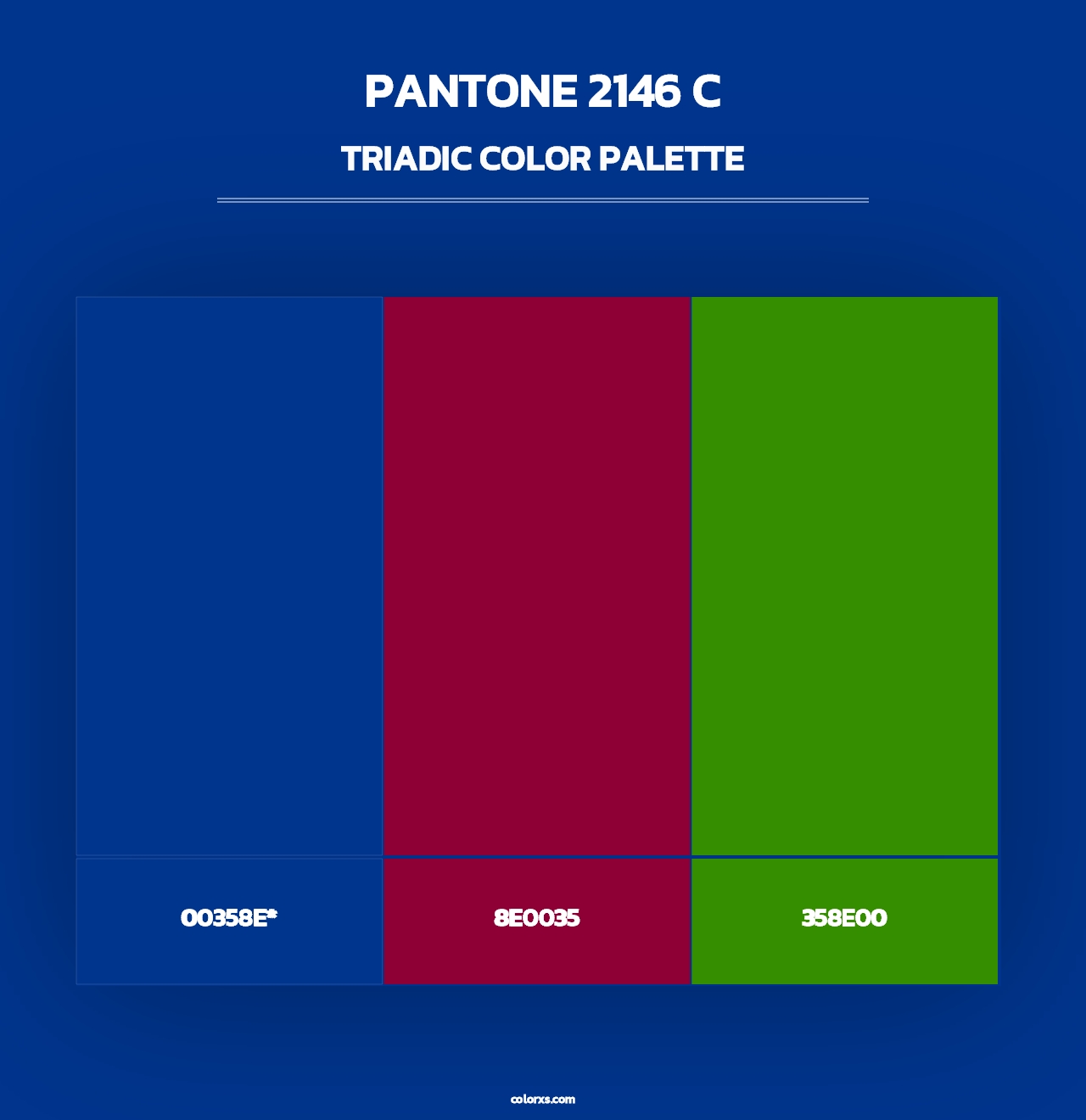 PANTONE 2146 C - Triadic Color Palette