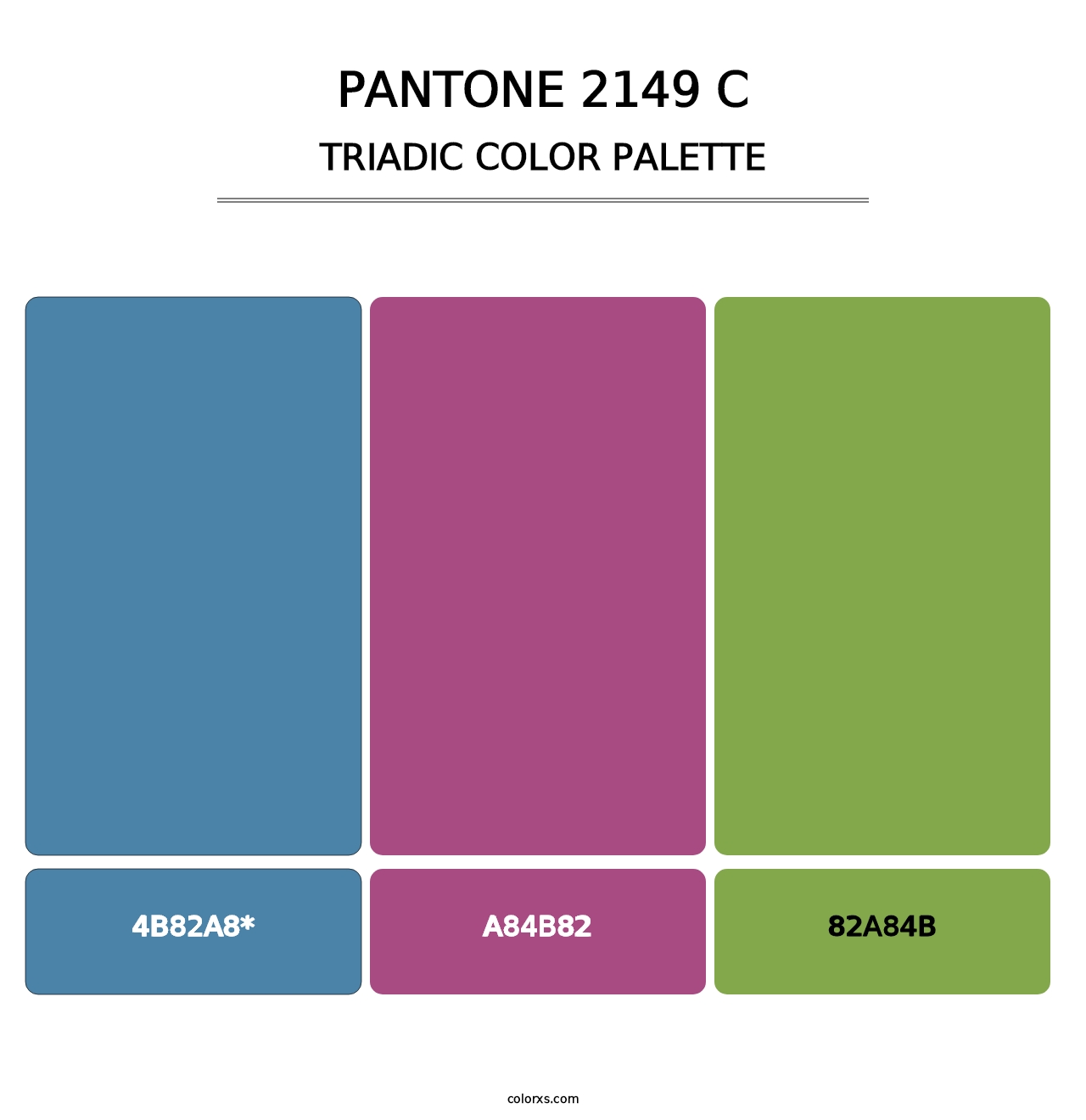 PANTONE 2149 C - Triadic Color Palette