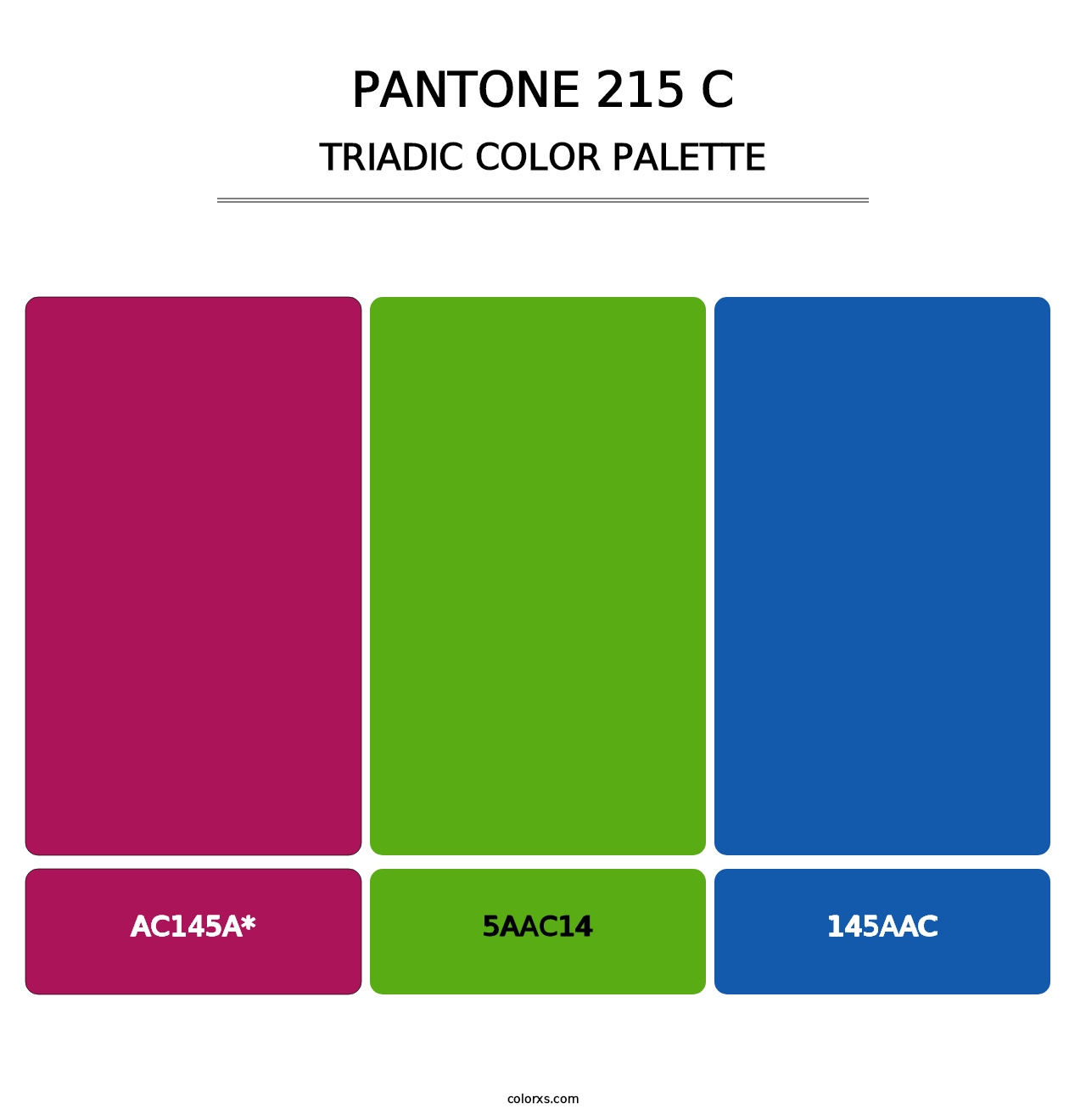 PANTONE 215 C - Triadic Color Palette