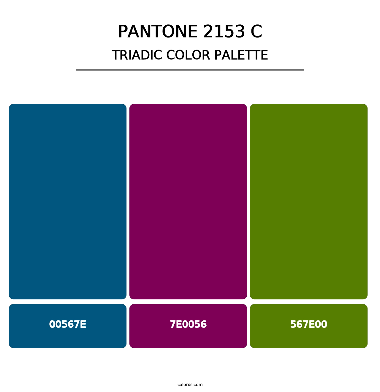 PANTONE 2153 C - Triadic Color Palette