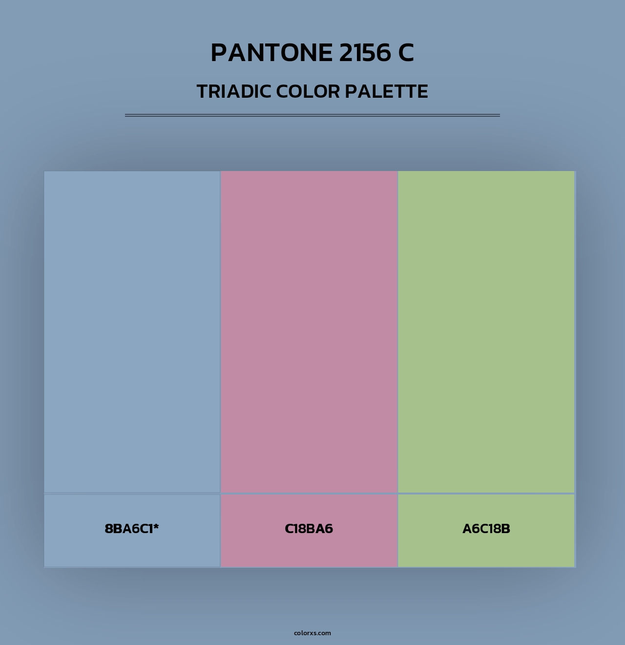 PANTONE 2156 C - Triadic Color Palette