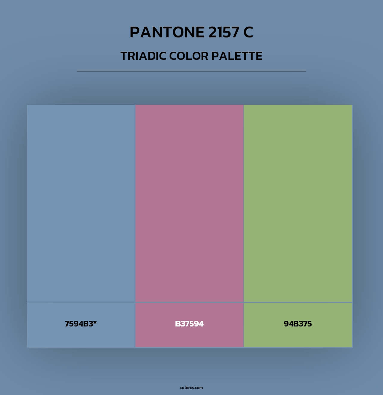 PANTONE 2157 C - Triadic Color Palette