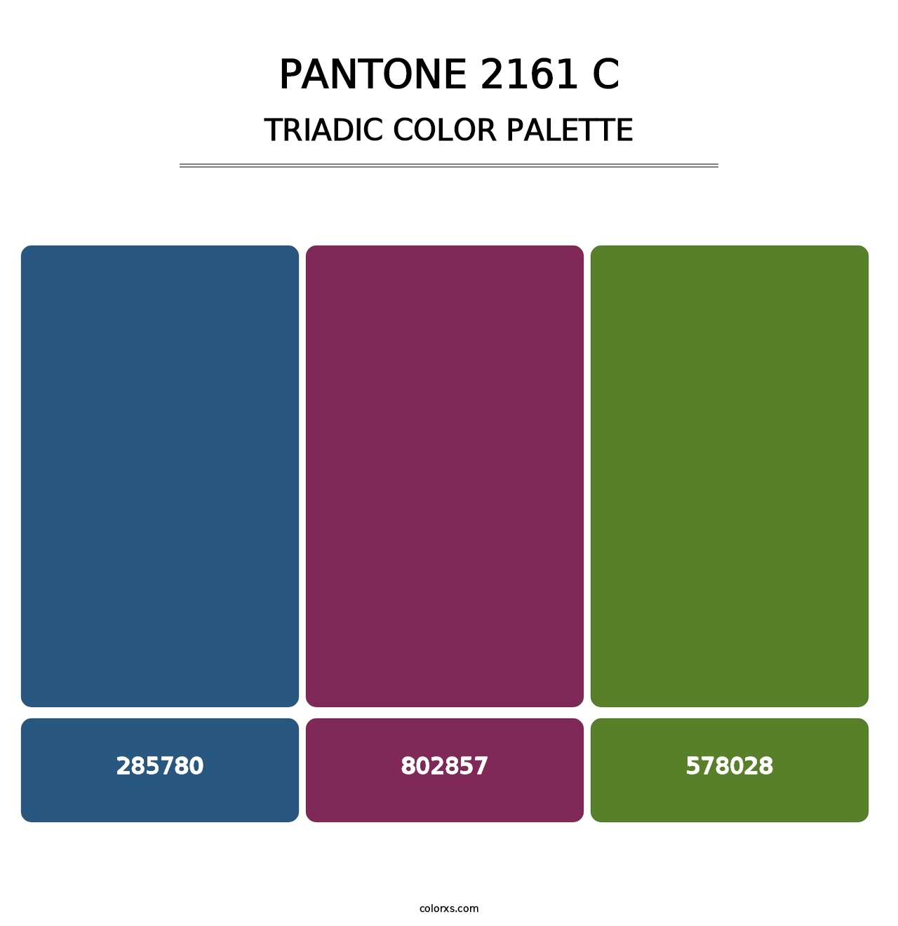 PANTONE 2161 C - Triadic Color Palette