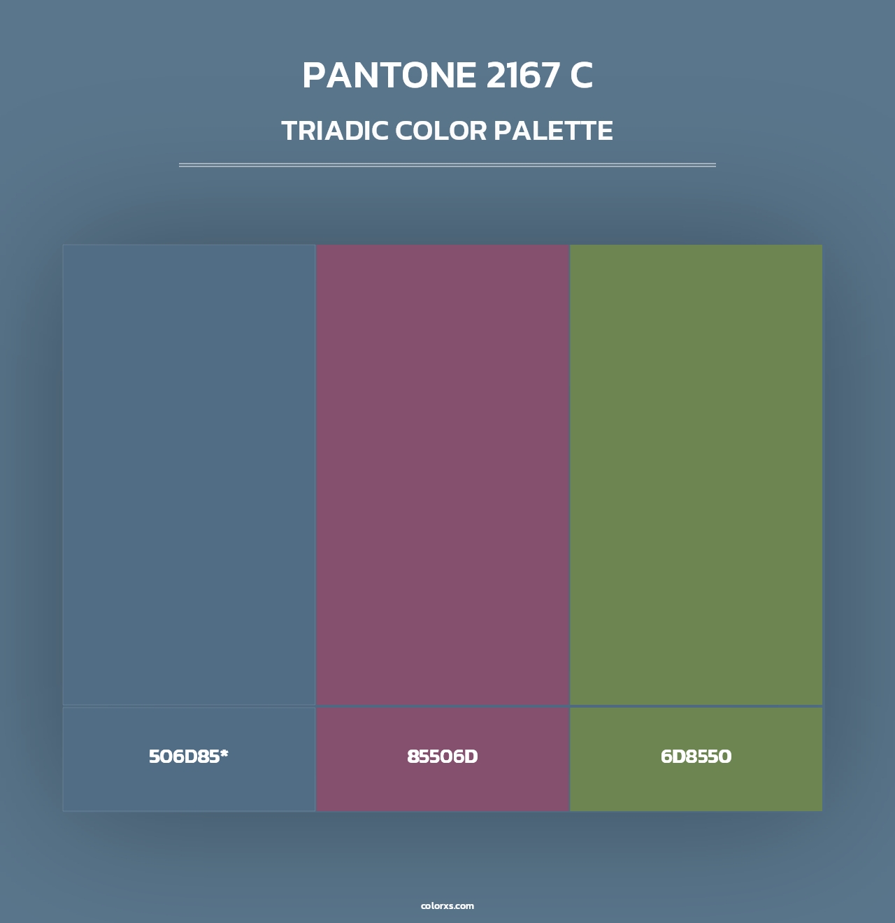PANTONE 2167 C - Triadic Color Palette
