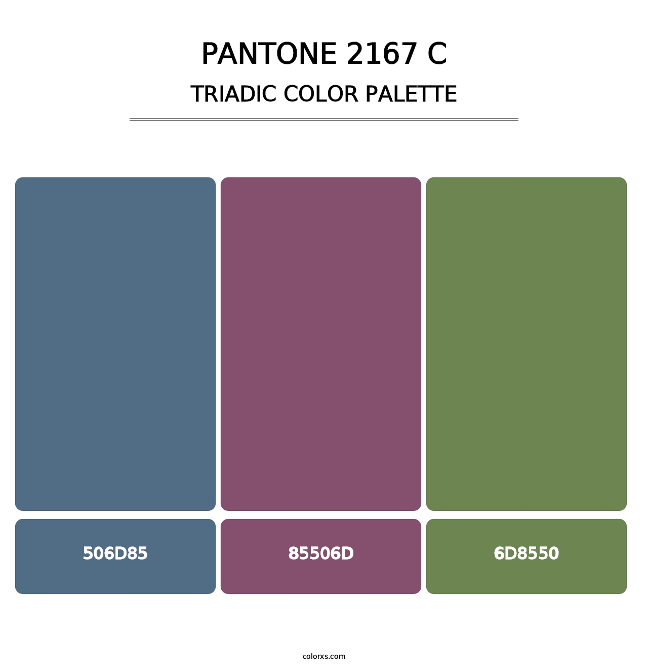 PANTONE 2167 C - Triadic Color Palette