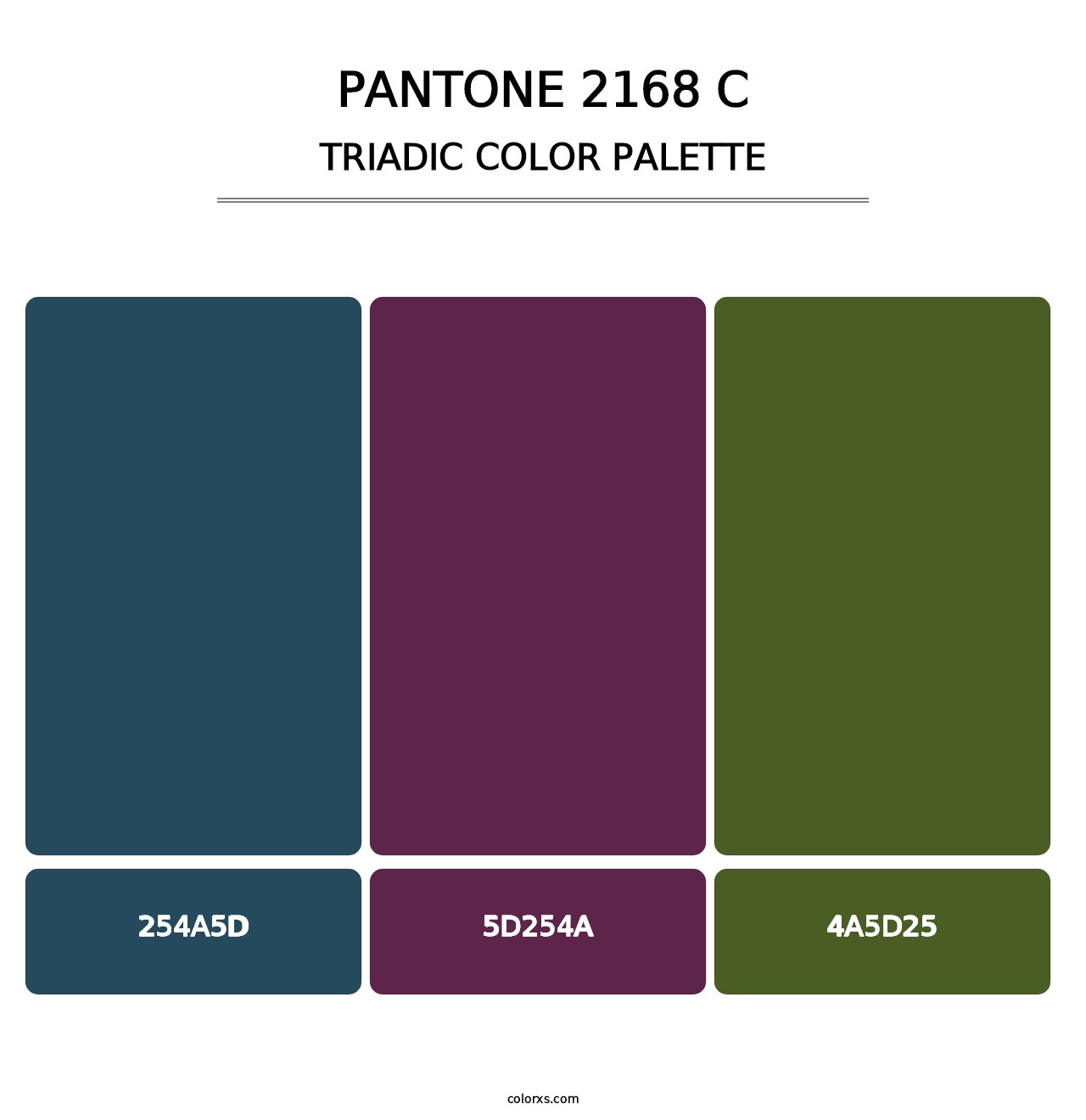 PANTONE 2168 C - Triadic Color Palette