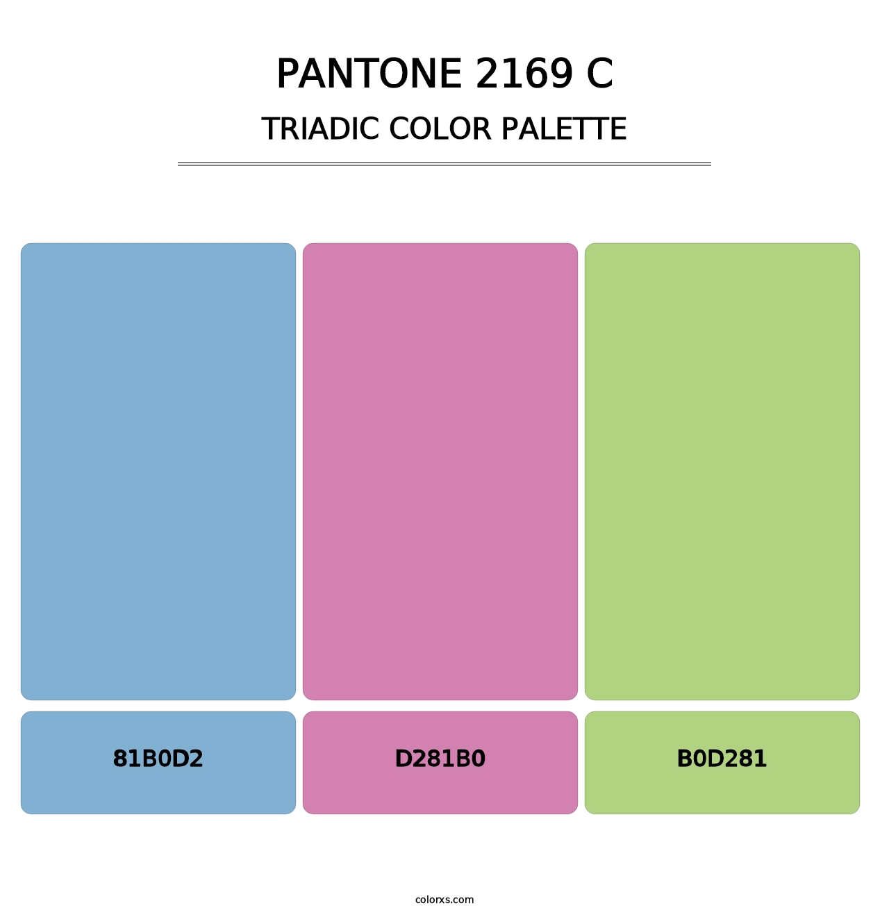 PANTONE 2169 C - Triadic Color Palette
