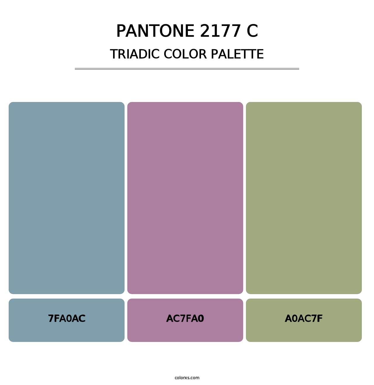PANTONE 2177 C - Triadic Color Palette