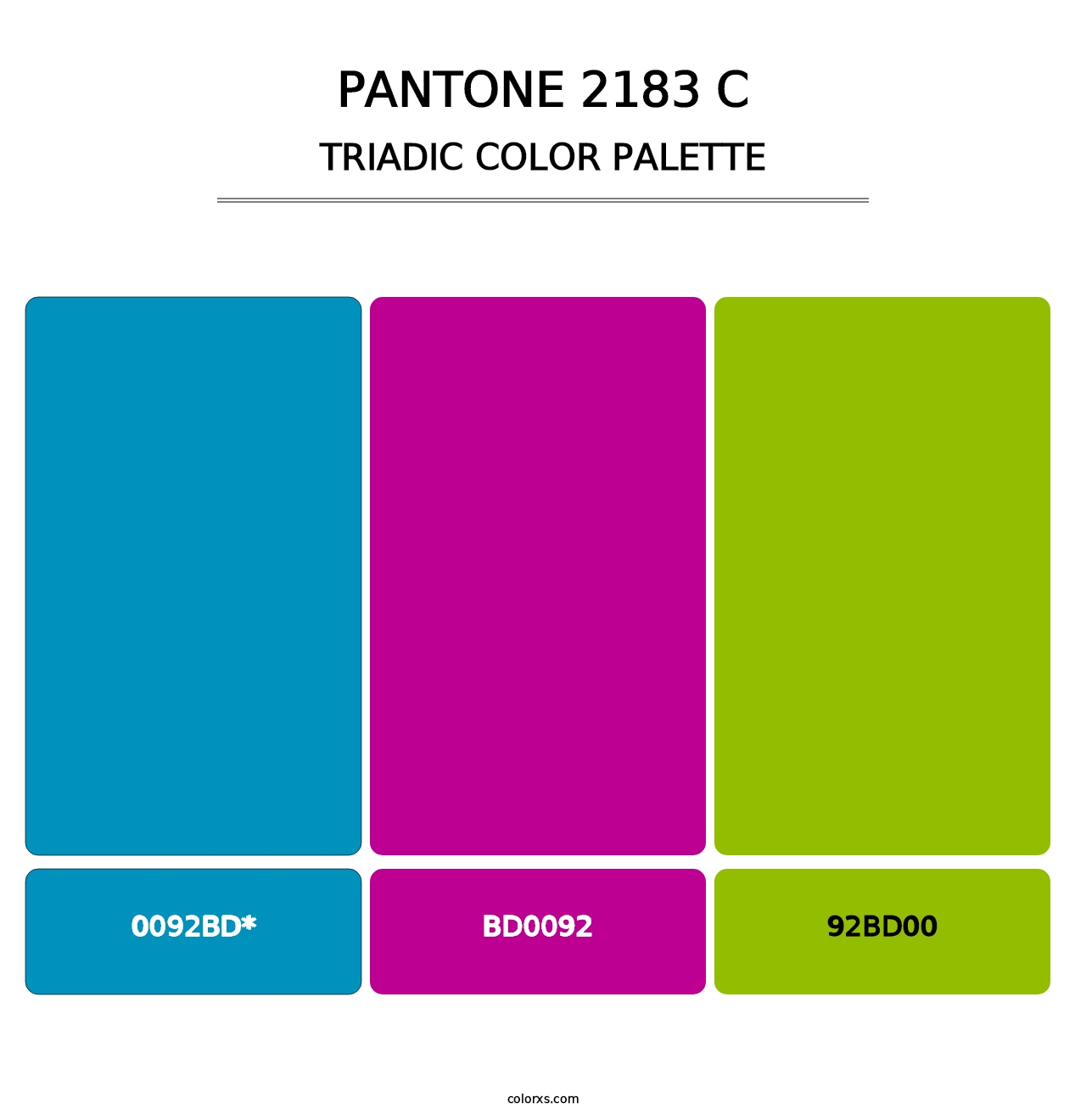 PANTONE 2183 C - Triadic Color Palette
