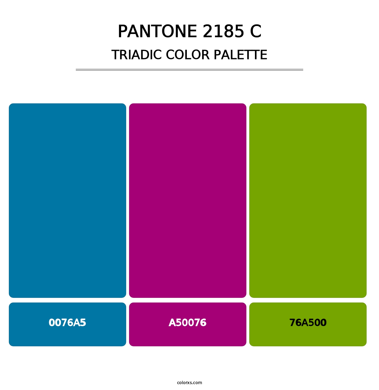 PANTONE 2185 C - Triadic Color Palette