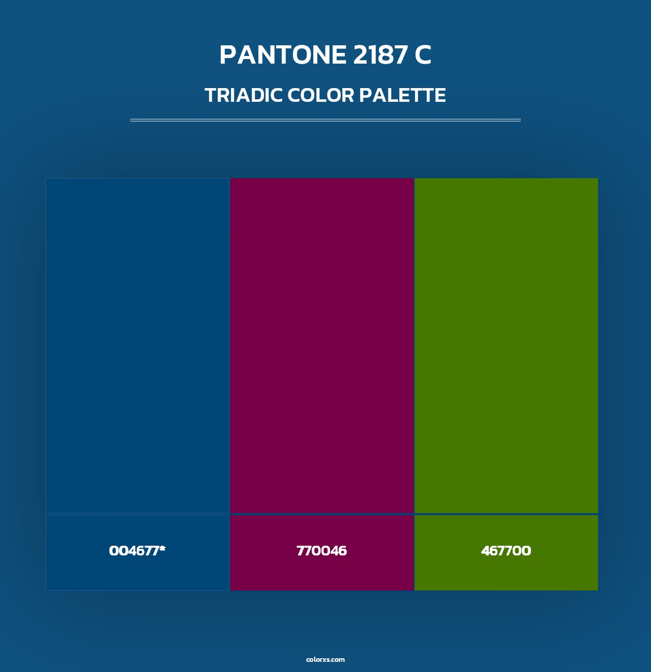 PANTONE 2187 C - Triadic Color Palette