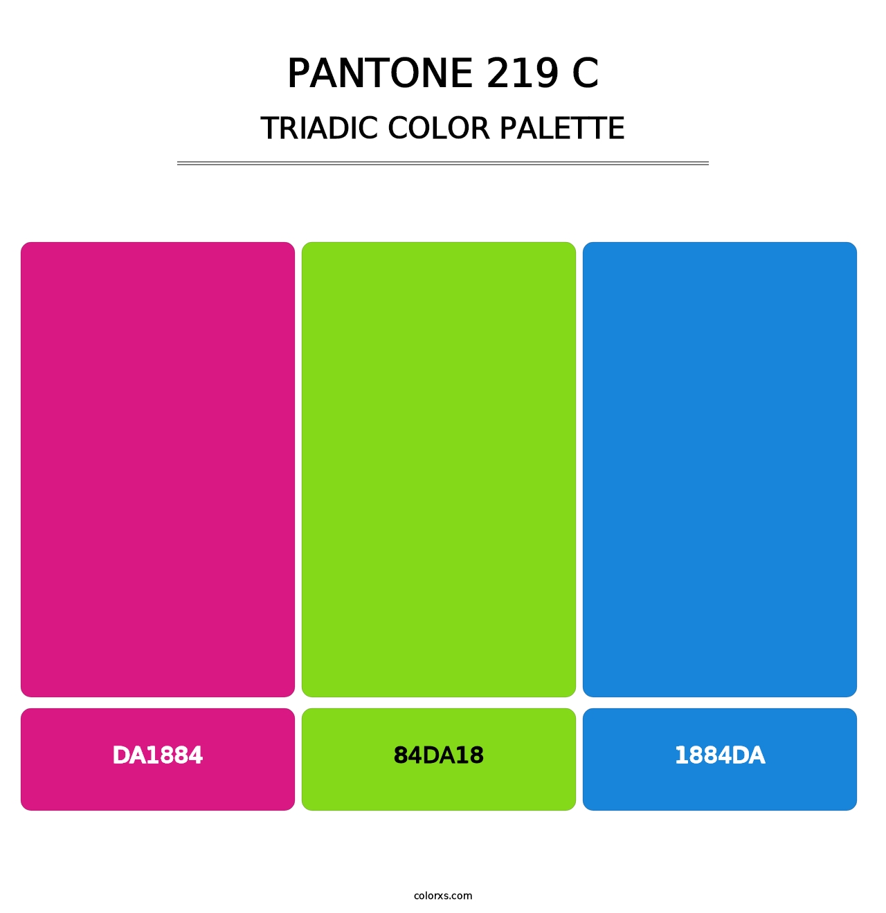 PANTONE 219 C - Triadic Color Palette