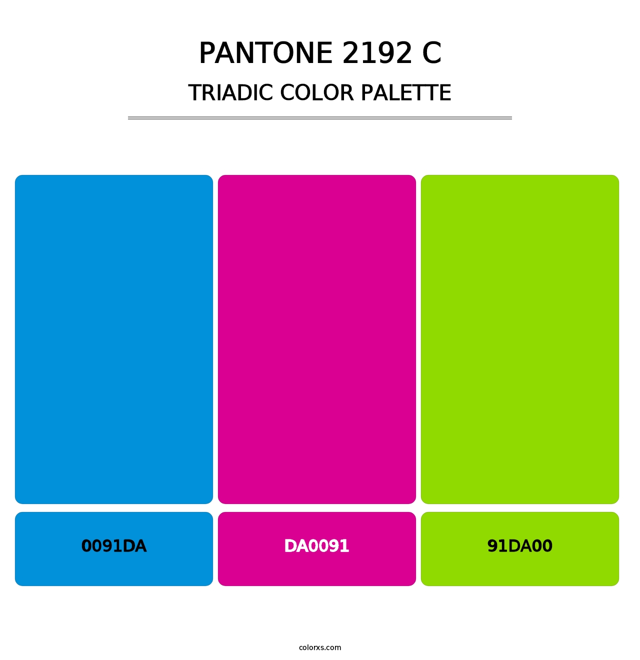 PANTONE 2192 C - Triadic Color Palette