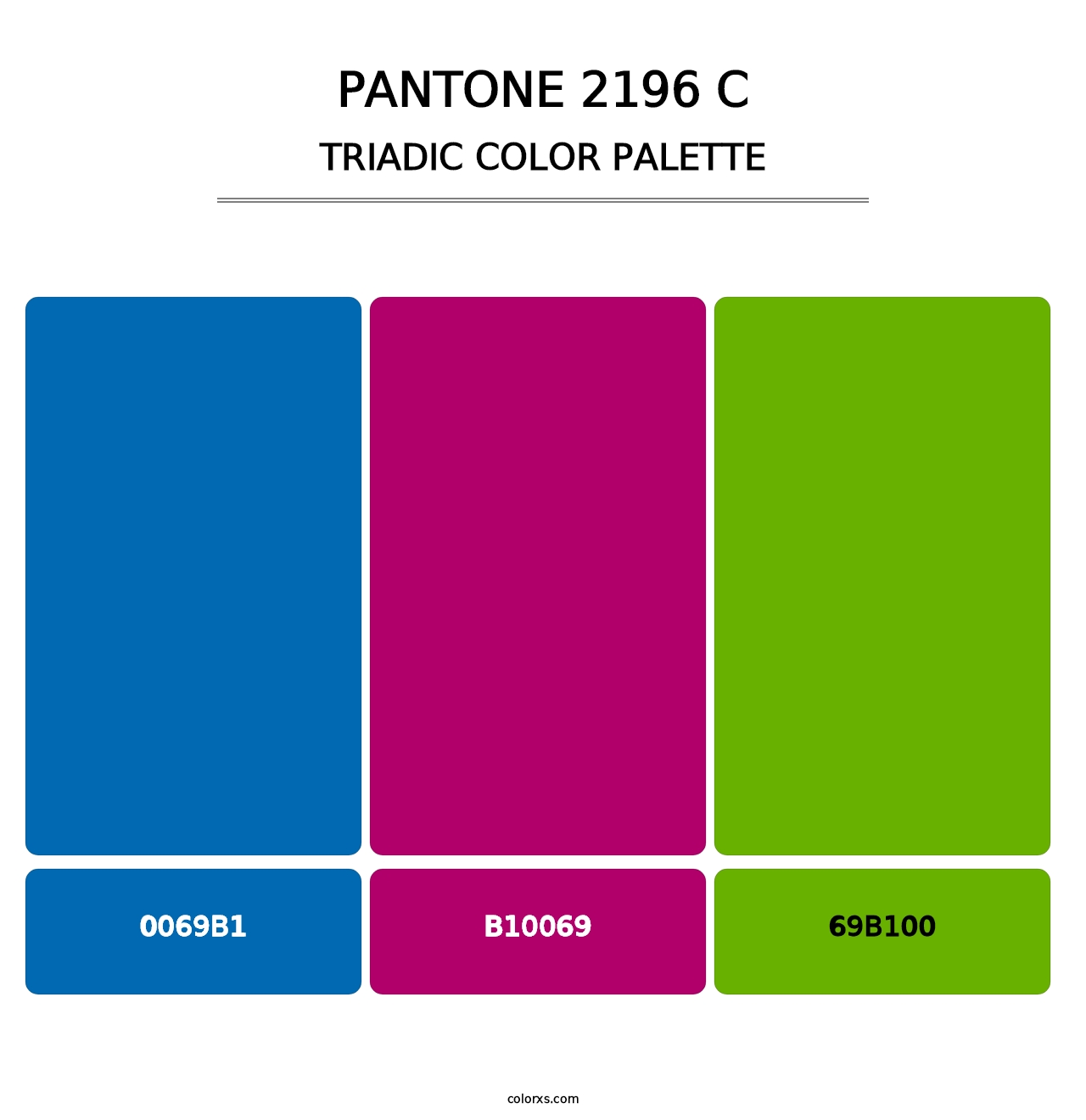 PANTONE 2196 C - Triadic Color Palette