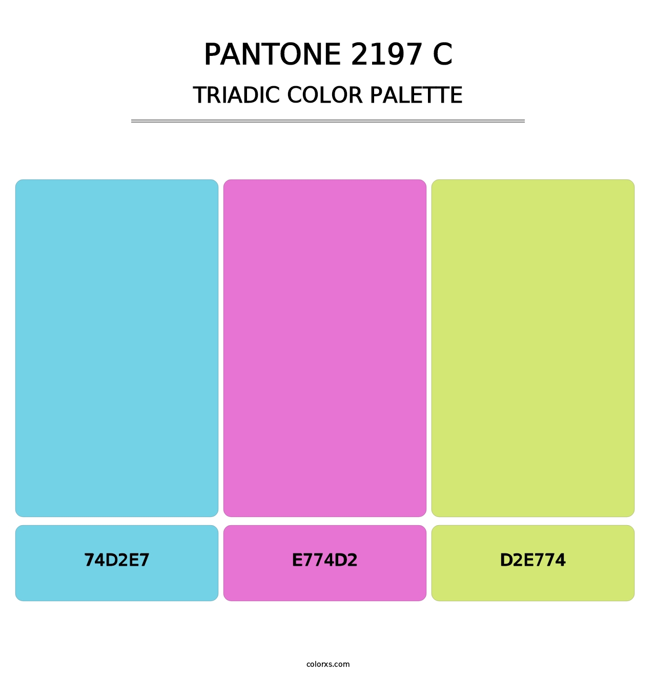 PANTONE 2197 C - Triadic Color Palette