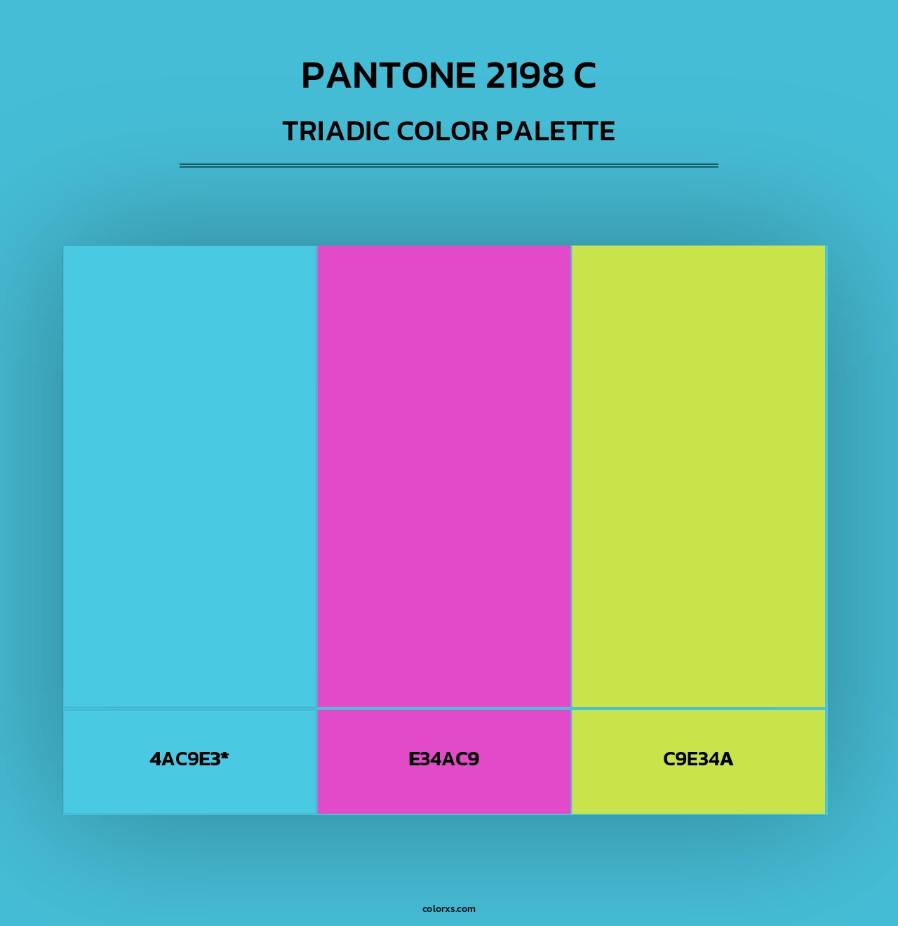 PANTONE 2198 C - Triadic Color Palette