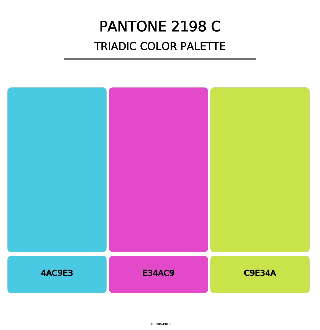 PANTONE 2198 C - Triadic Color Palette