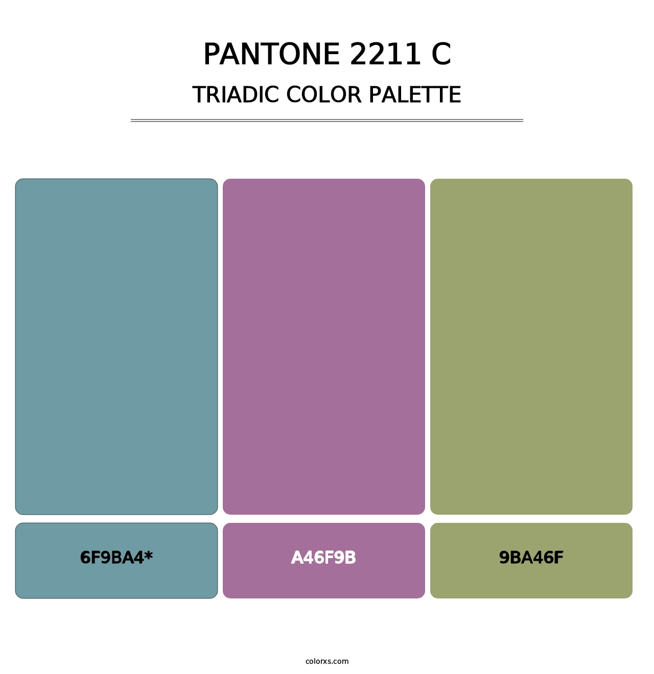 PANTONE 2211 C - Triadic Color Palette