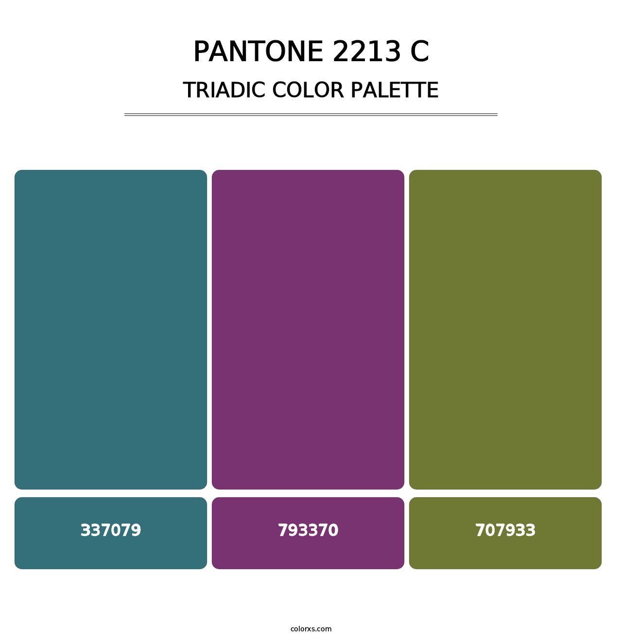 PANTONE 2213 C - Triadic Color Palette