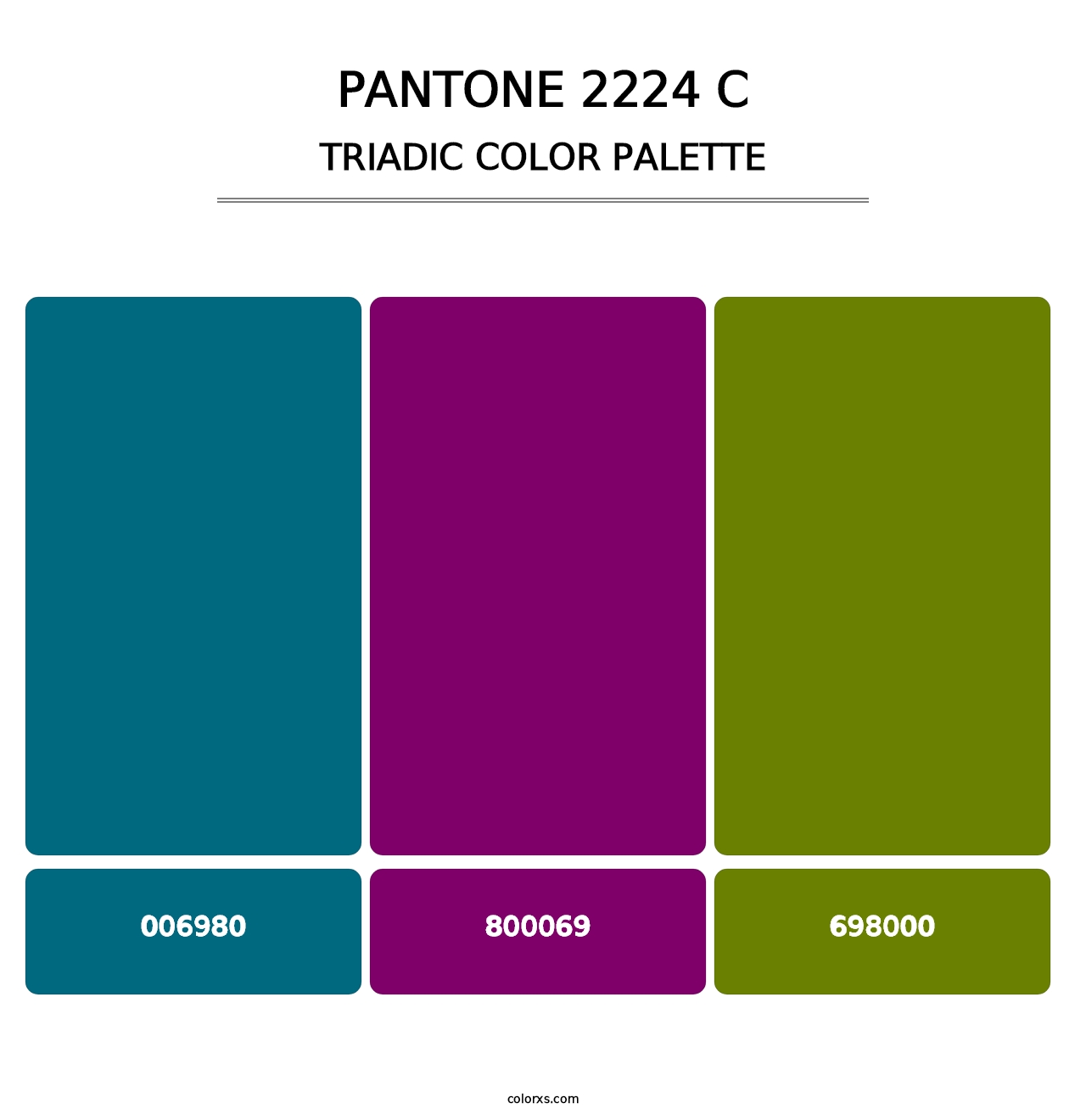 PANTONE 2224 C - Triadic Color Palette