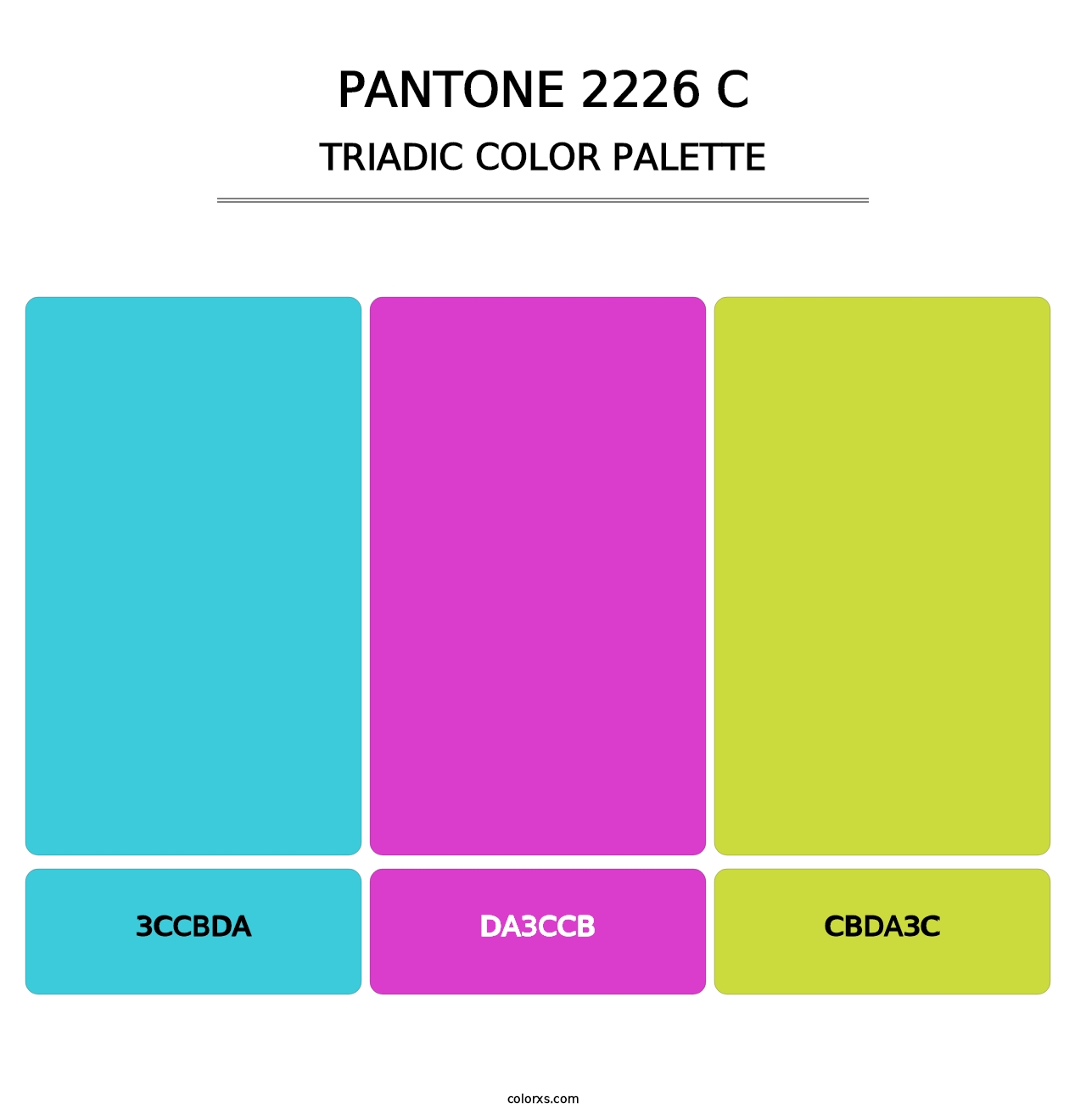 PANTONE 2226 C - Triadic Color Palette