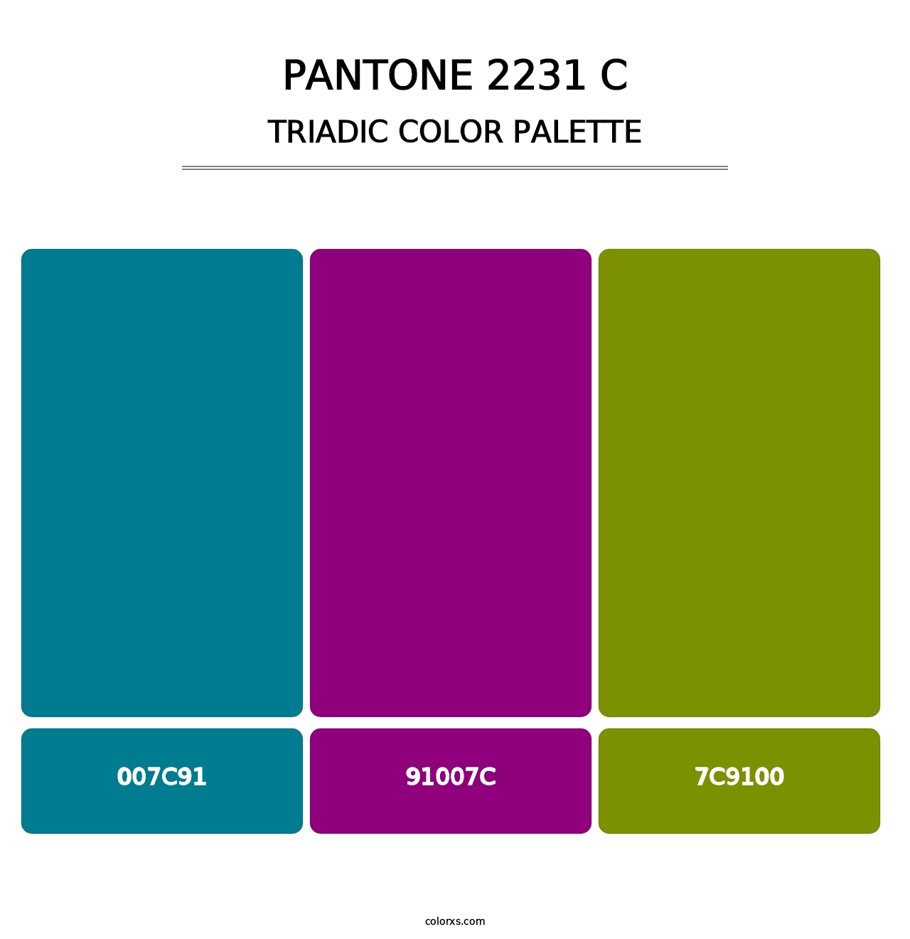 PANTONE 2231 C - Triadic Color Palette