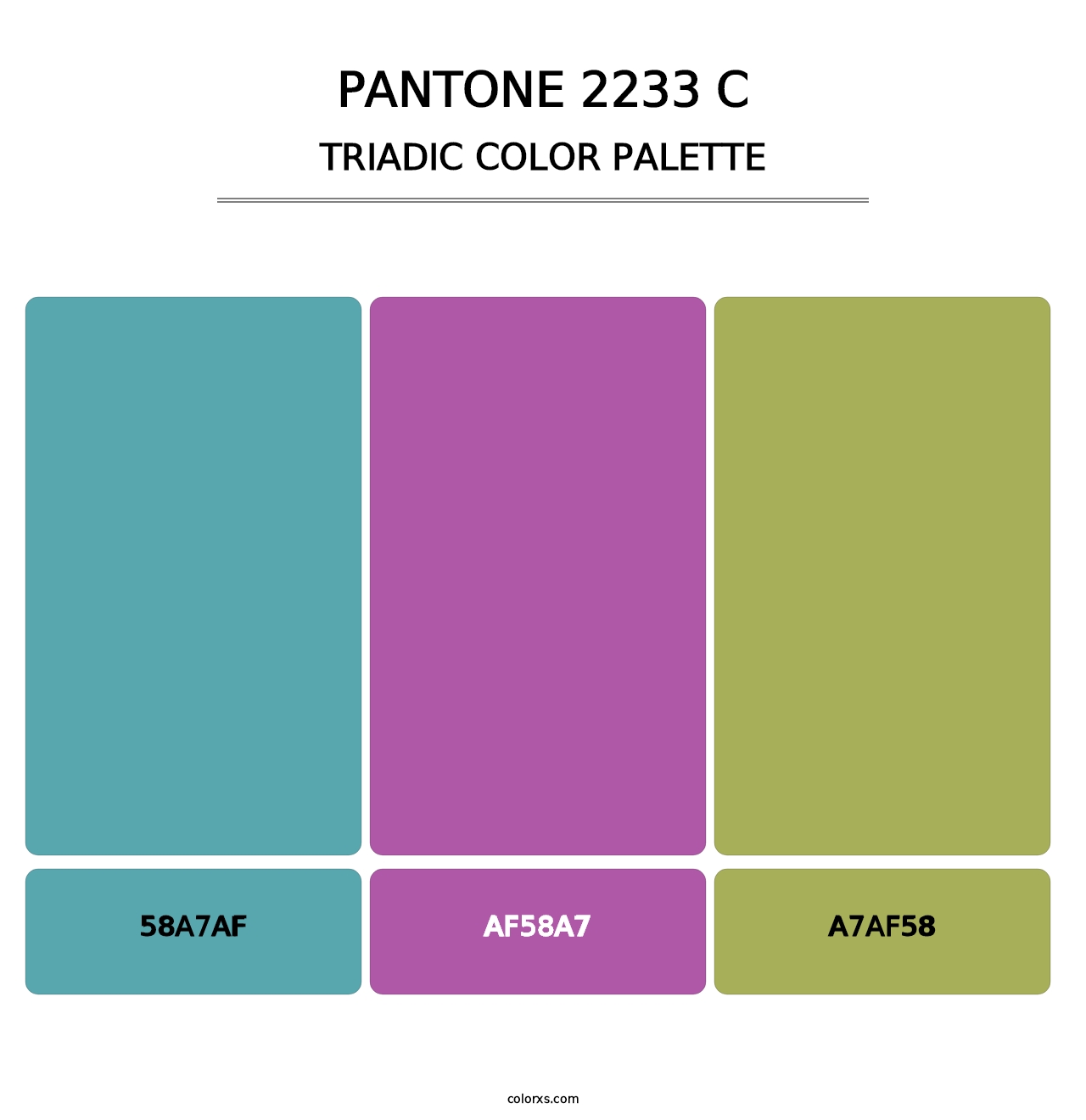 PANTONE 2233 C - Triadic Color Palette