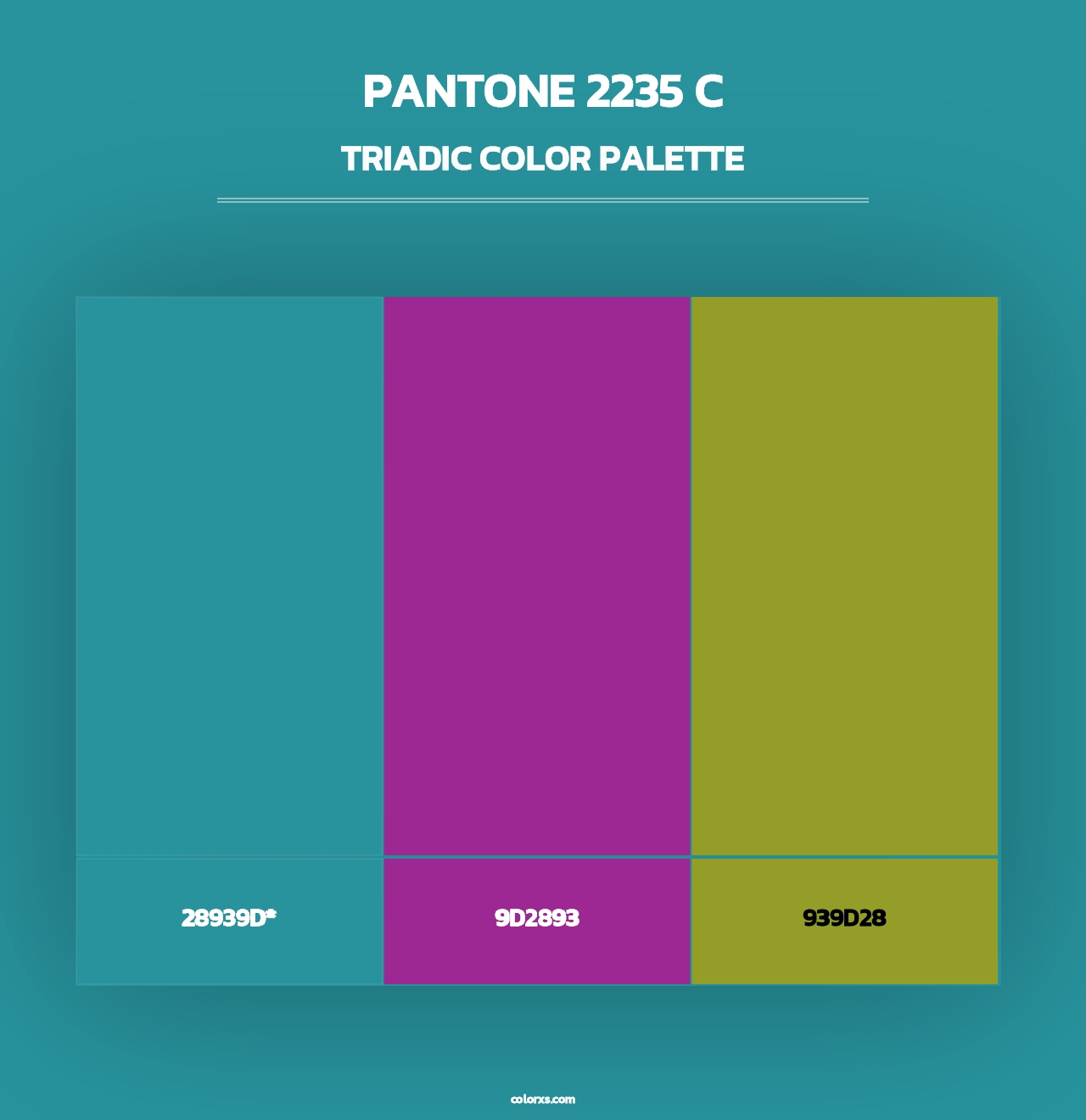 PANTONE 2235 C - Triadic Color Palette