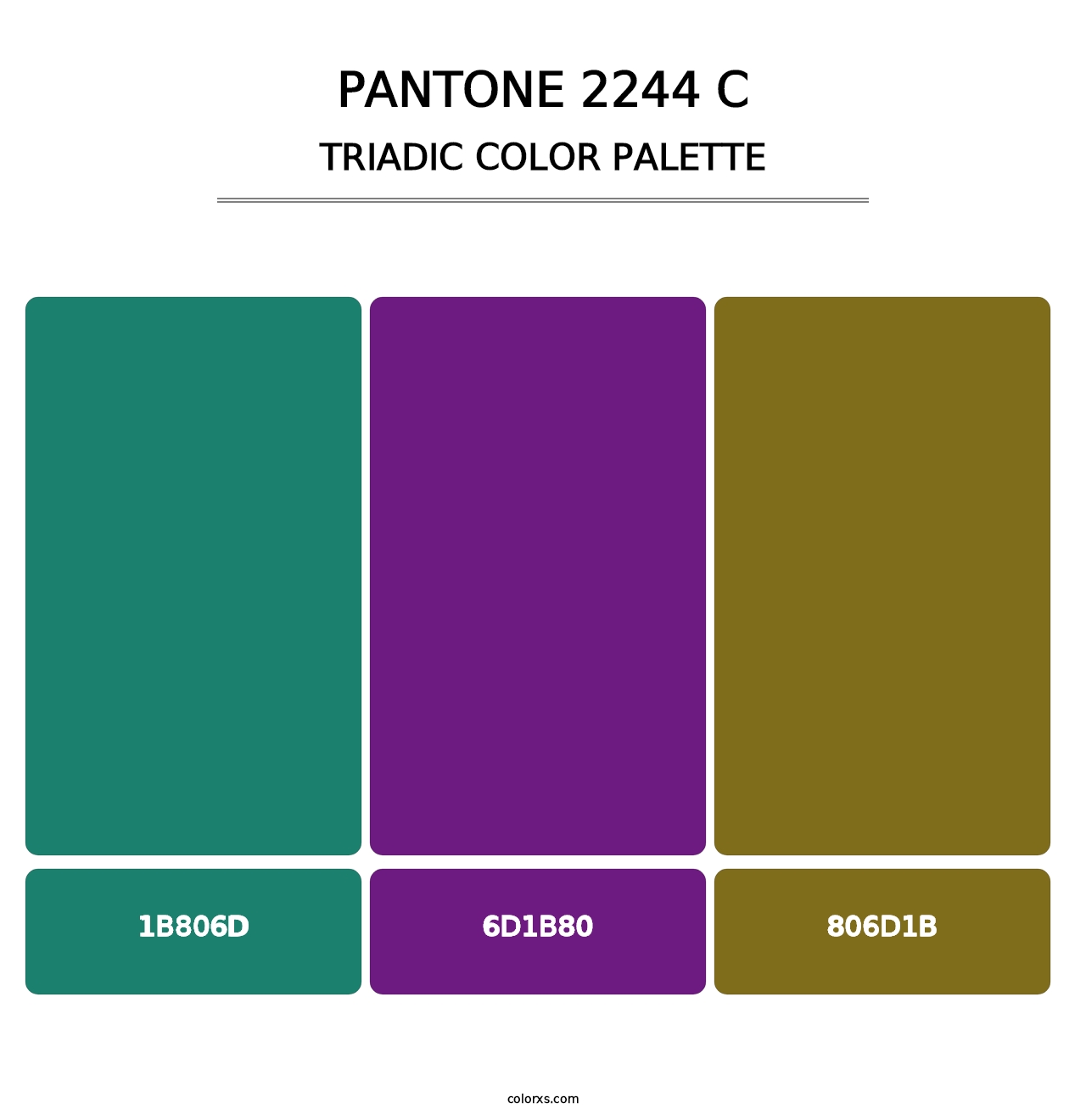 PANTONE 2244 C - Triadic Color Palette