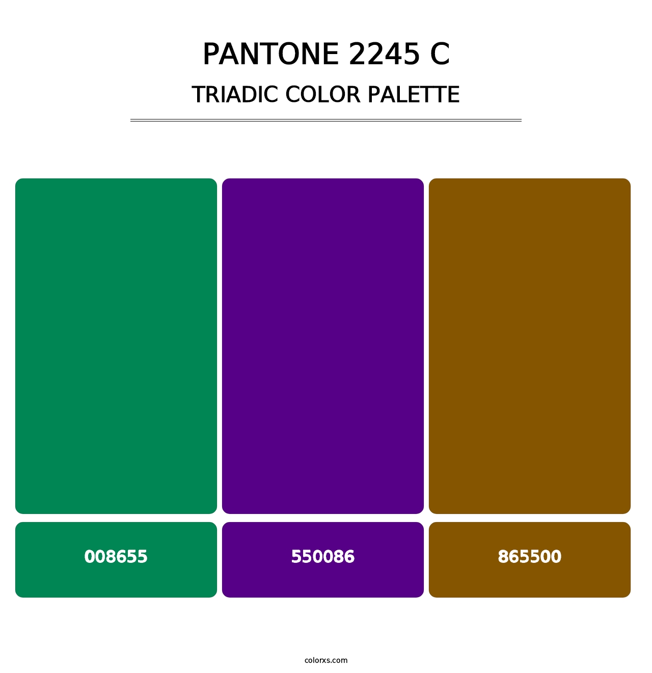 PANTONE 2245 C - Triadic Color Palette