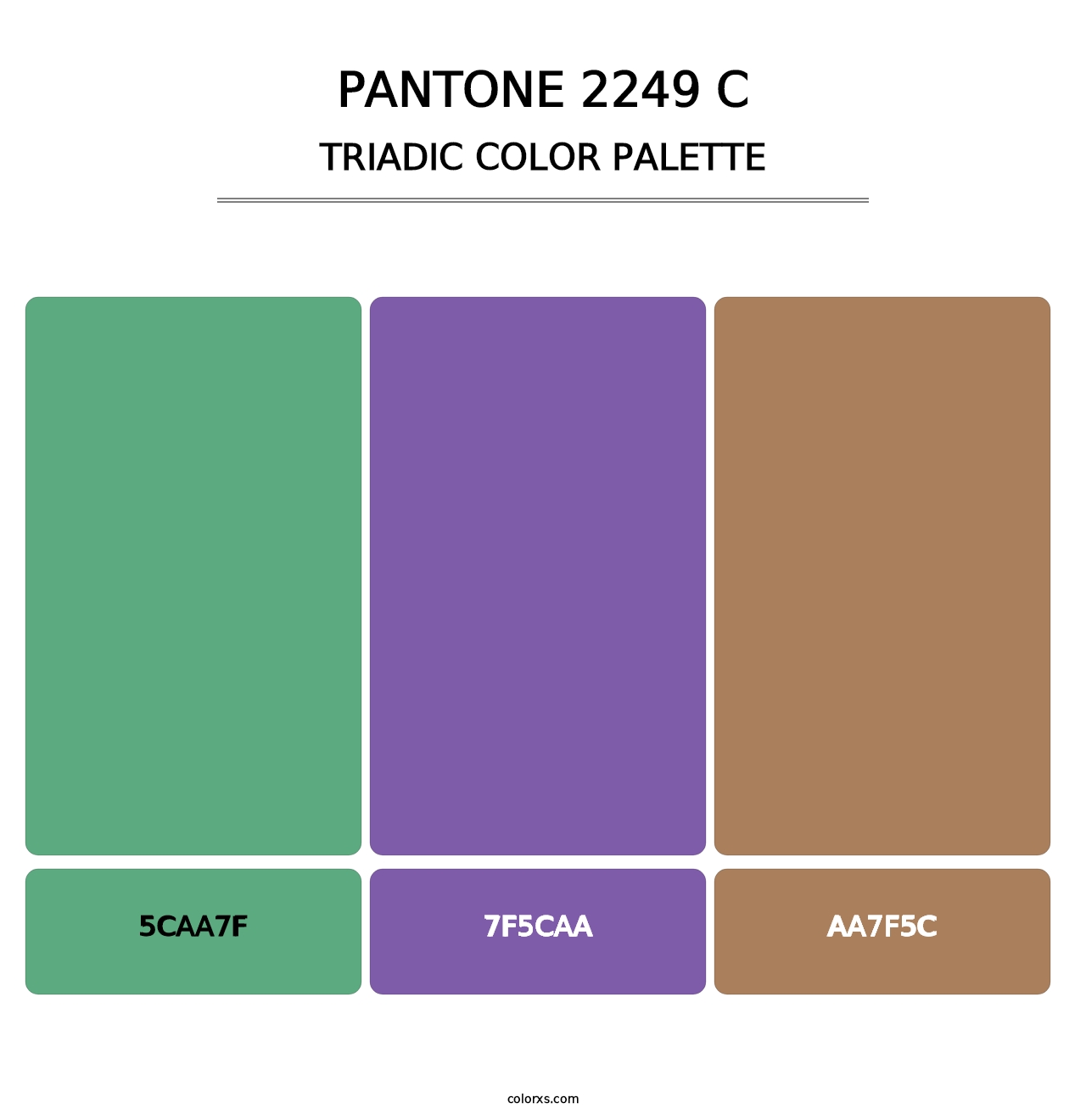 PANTONE 2249 C - Triadic Color Palette