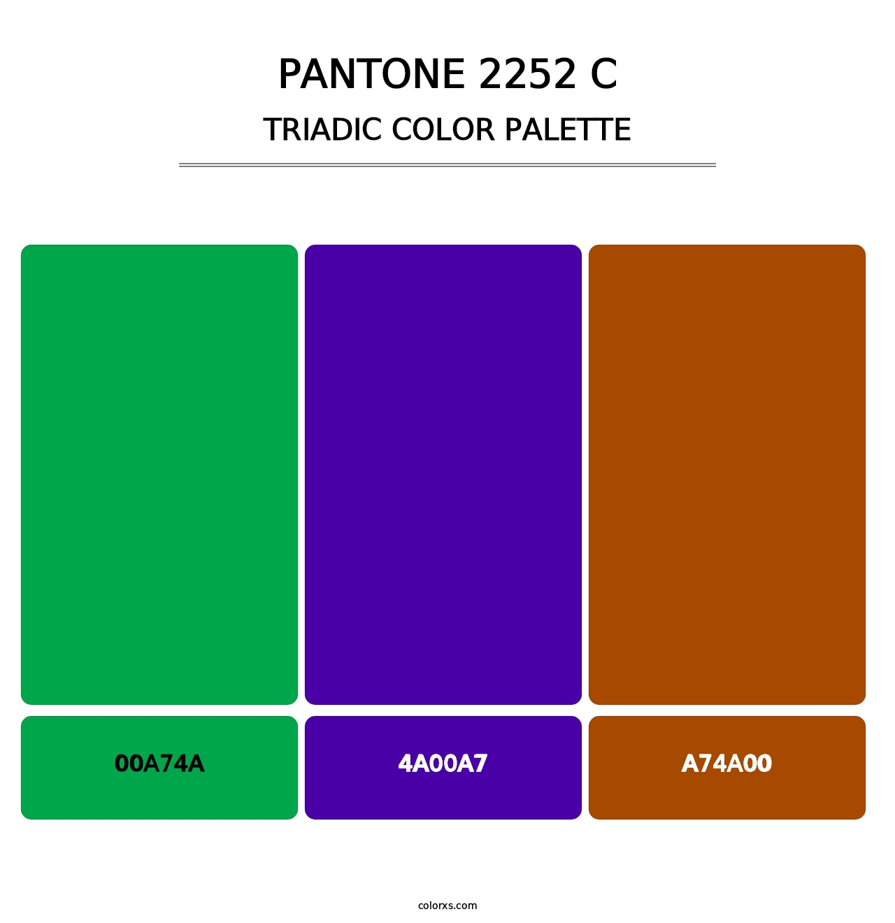 PANTONE 2252 C - Triadic Color Palette