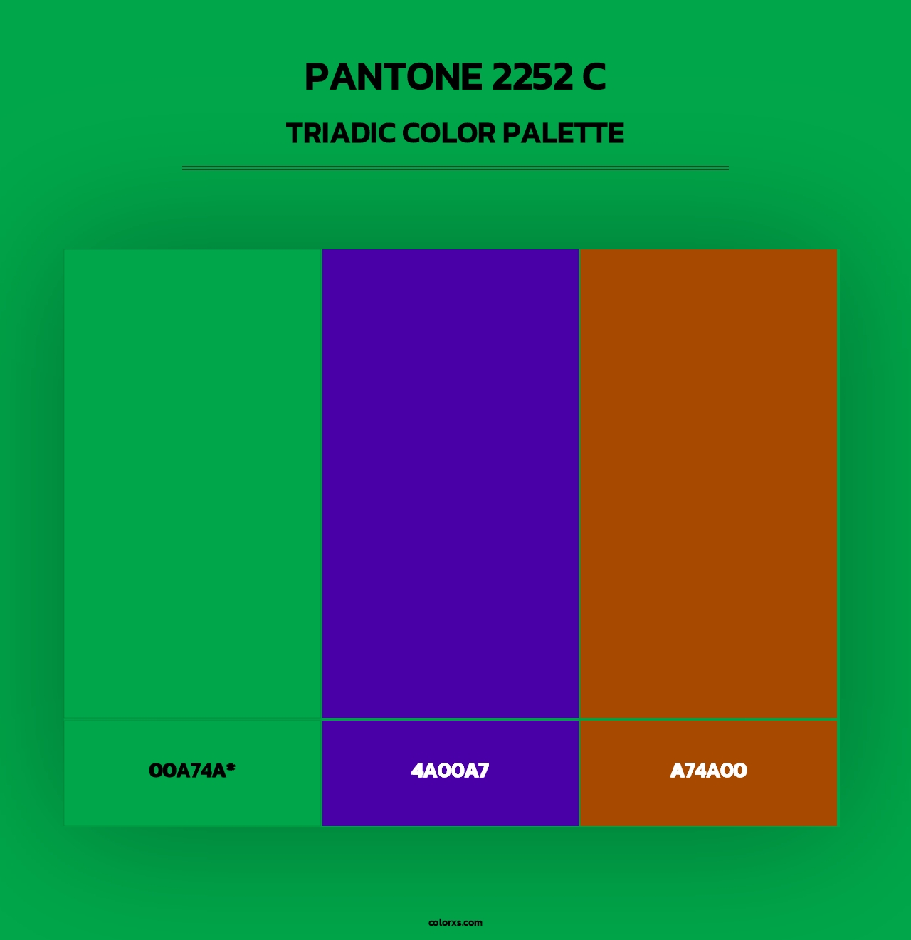 PANTONE 2252 C - Triadic Color Palette