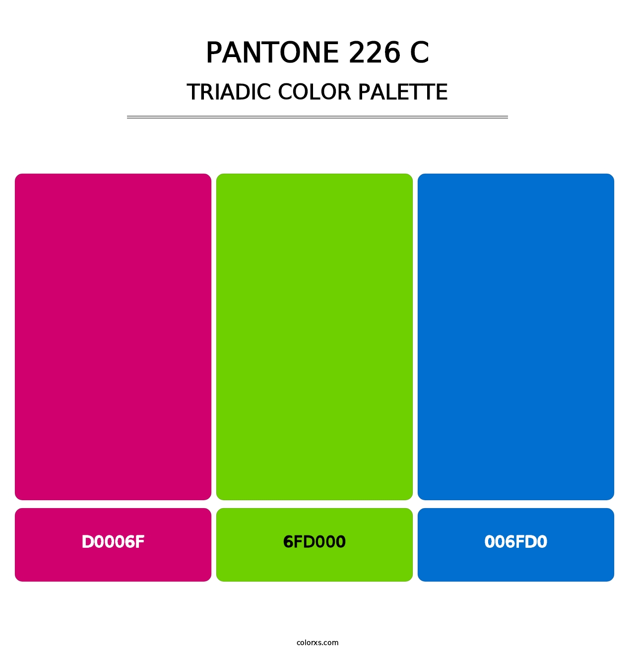 PANTONE 226 C - Triadic Color Palette