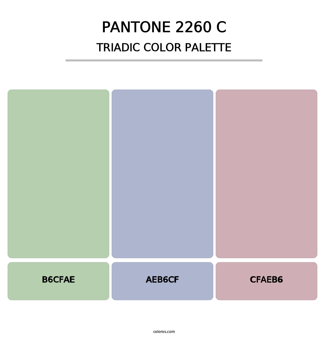 PANTONE 2260 C - Triadic Color Palette