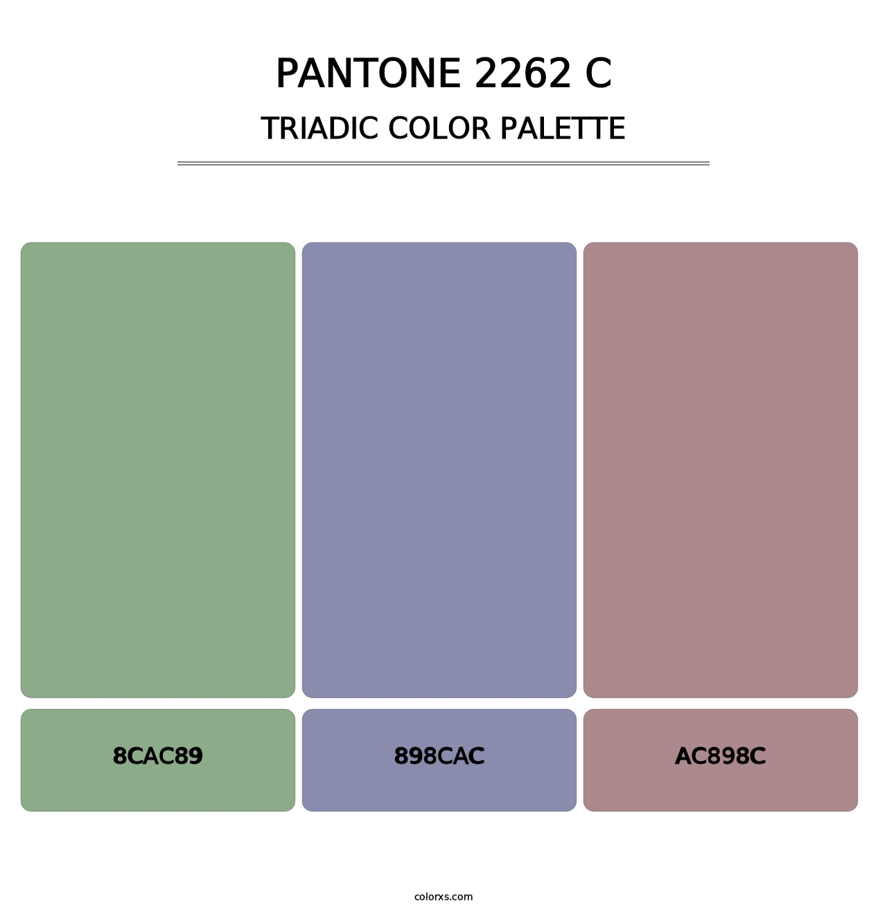 PANTONE 2262 C - Triadic Color Palette