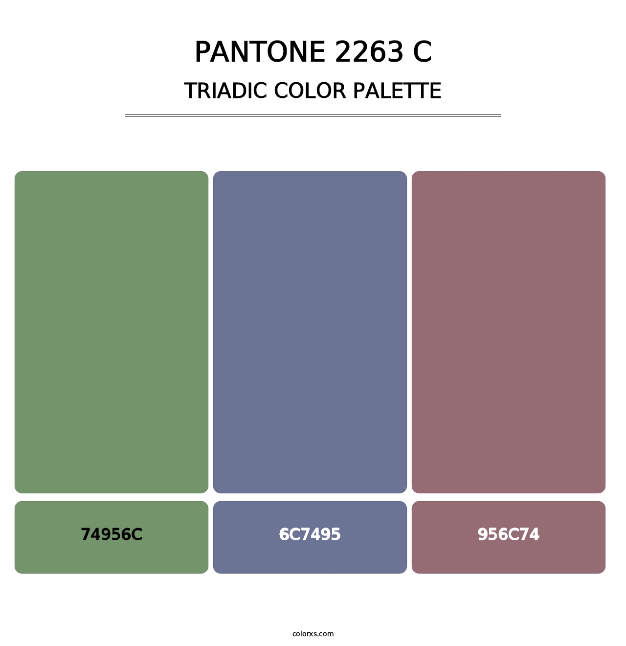 PANTONE 2263 C - Triadic Color Palette