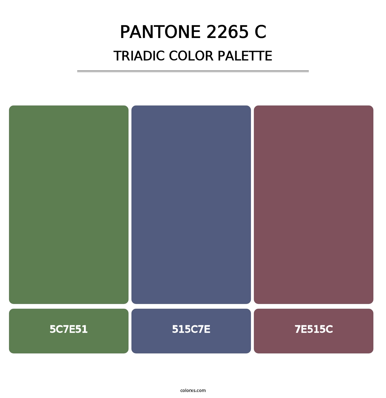 PANTONE 2265 C - Triadic Color Palette