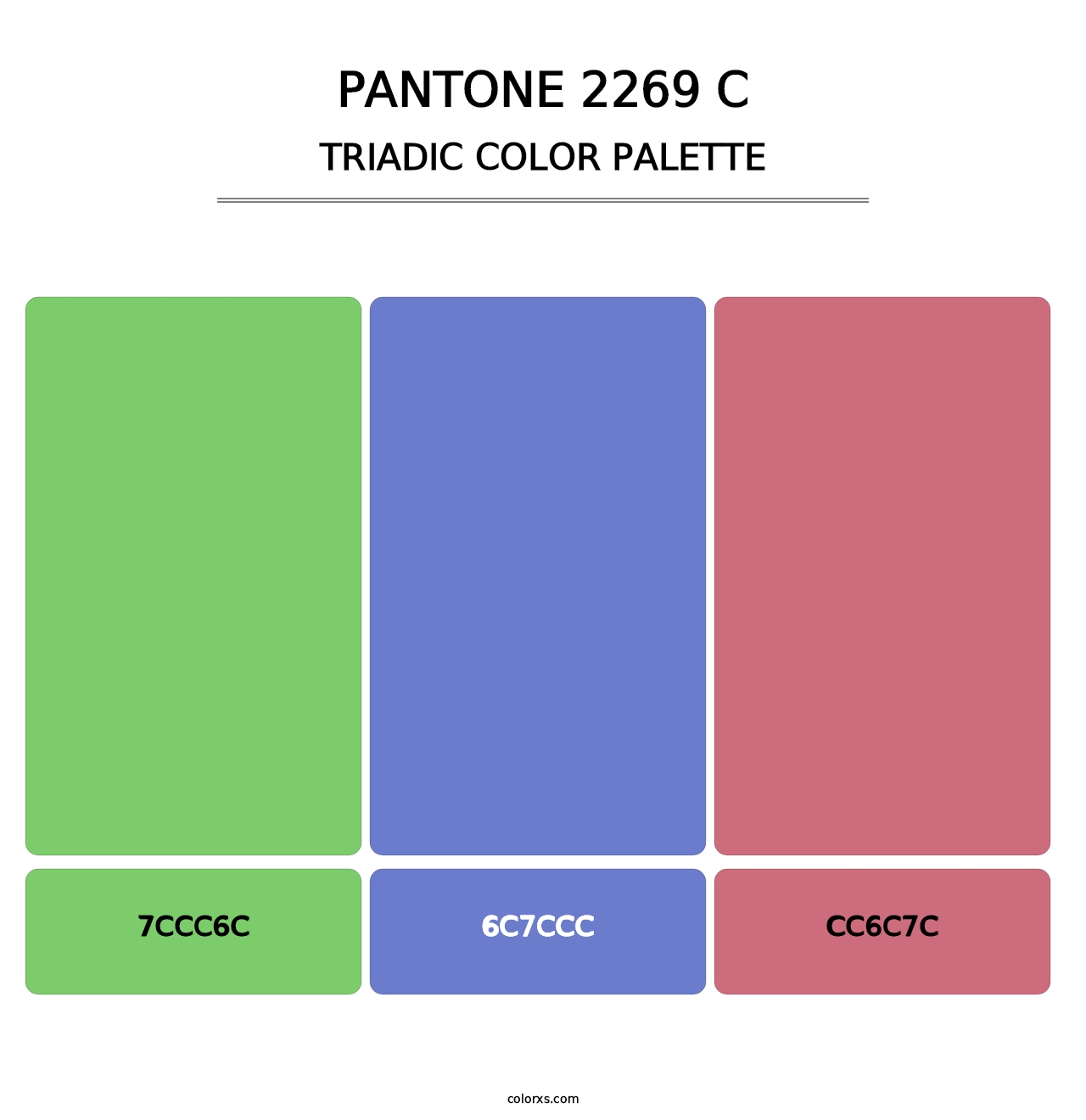 PANTONE 2269 C - Triadic Color Palette