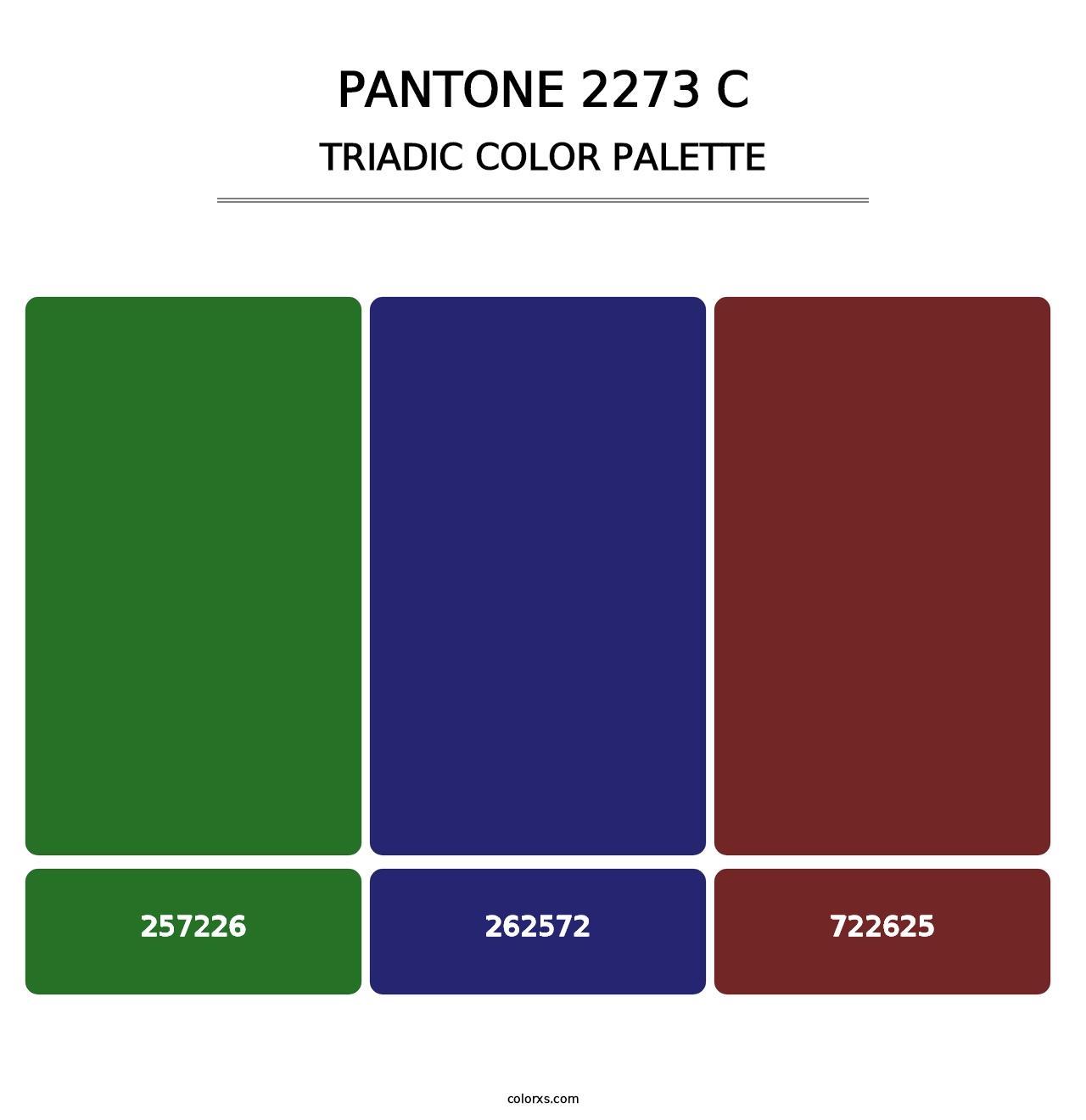 PANTONE 2273 C - Triadic Color Palette